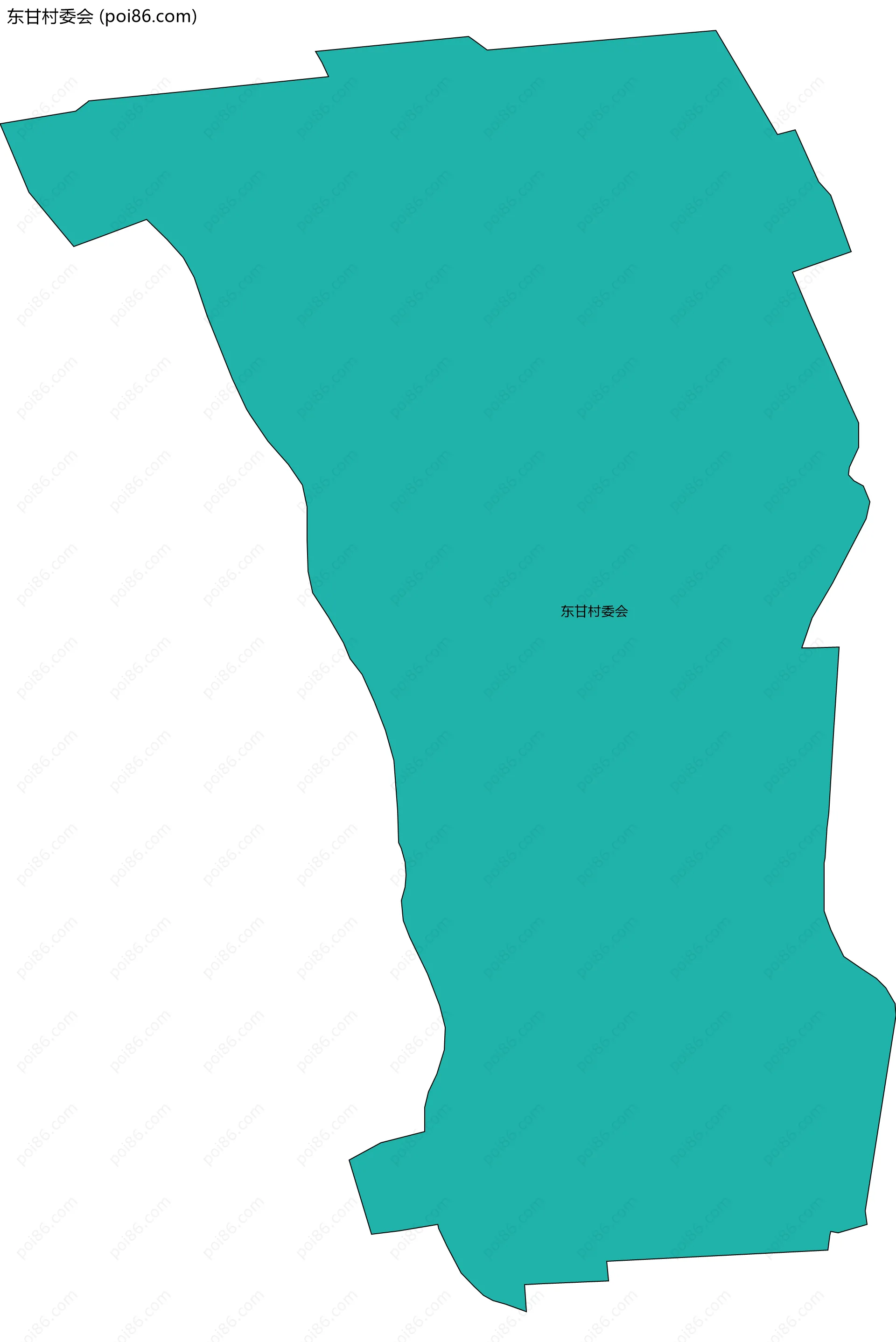 东甘村委会边界地图