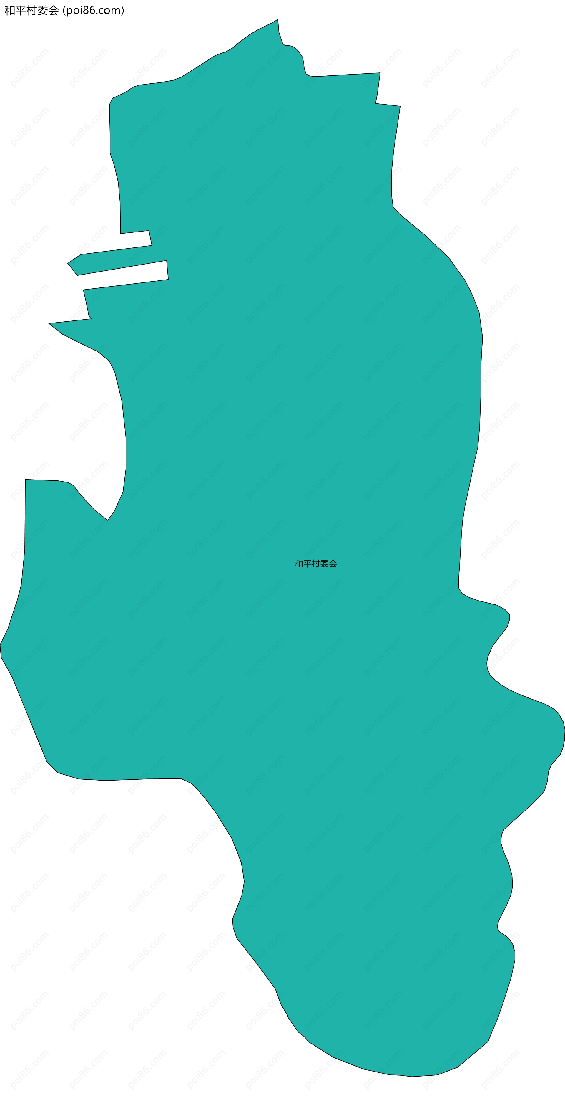 和平村委会边界地图