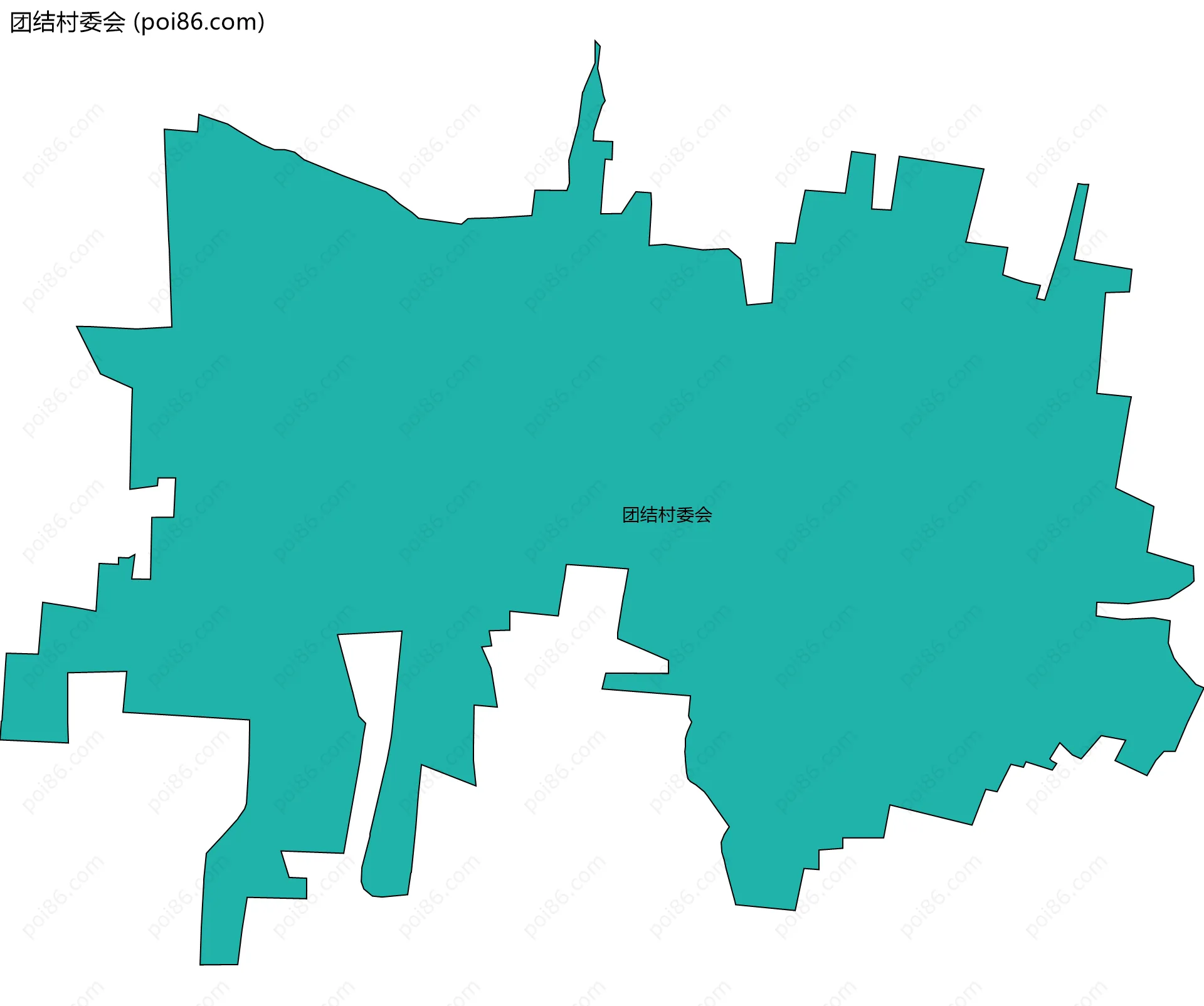 团结村委会边界地图