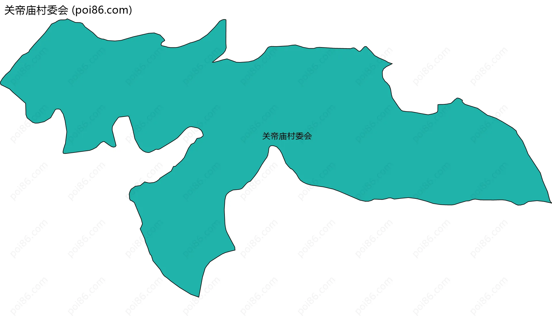 关帝庙村委会边界地图