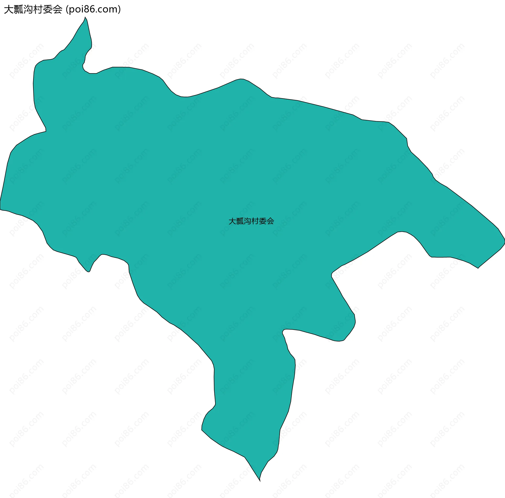 大瓢沟村委会边界地图