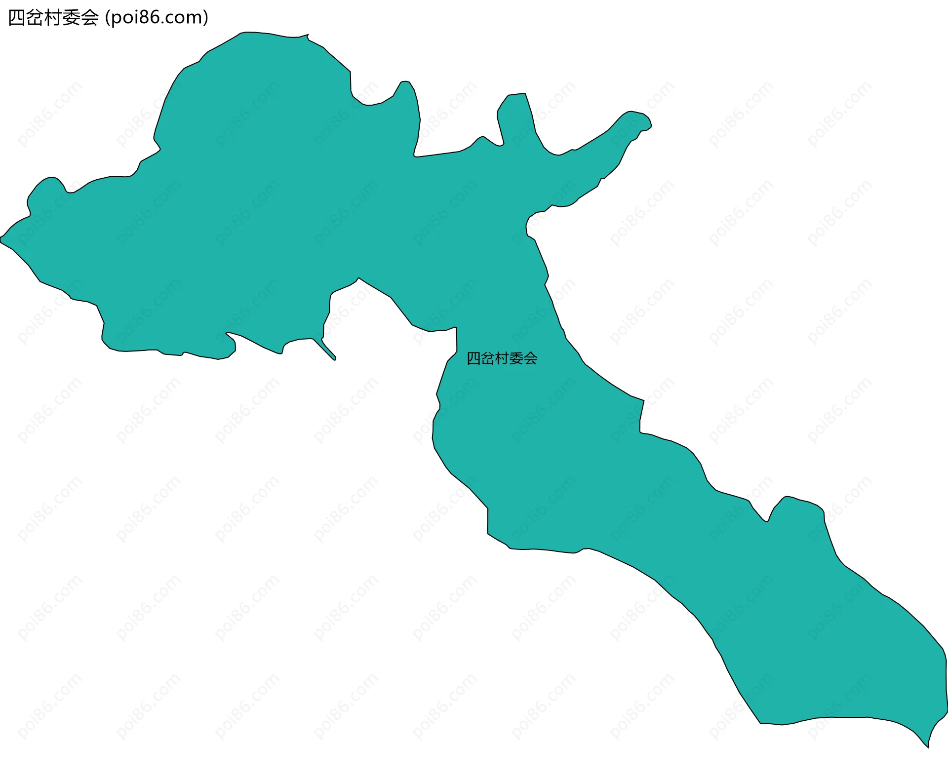 四岔村委会边界地图