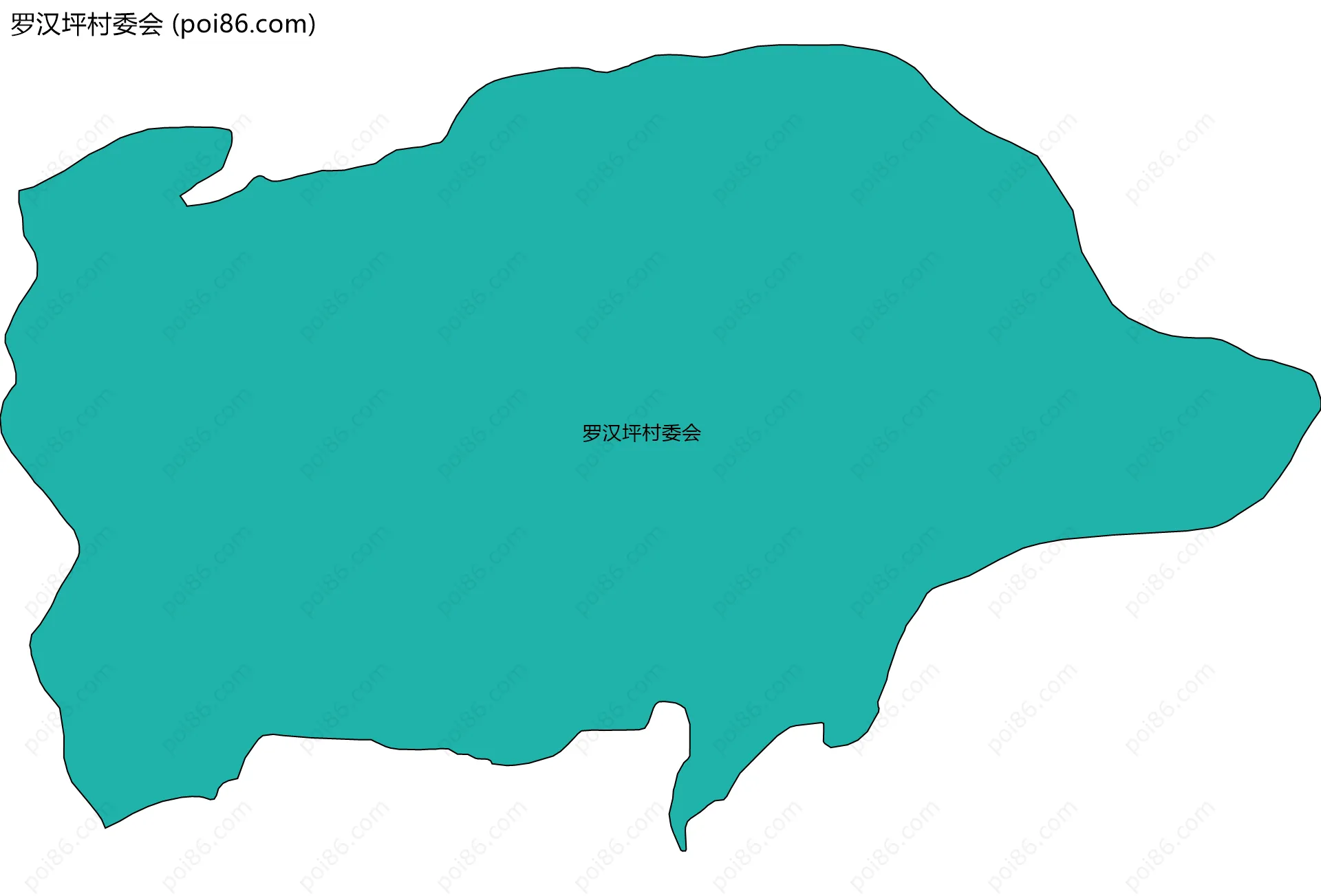 罗汉坪村委会边界地图