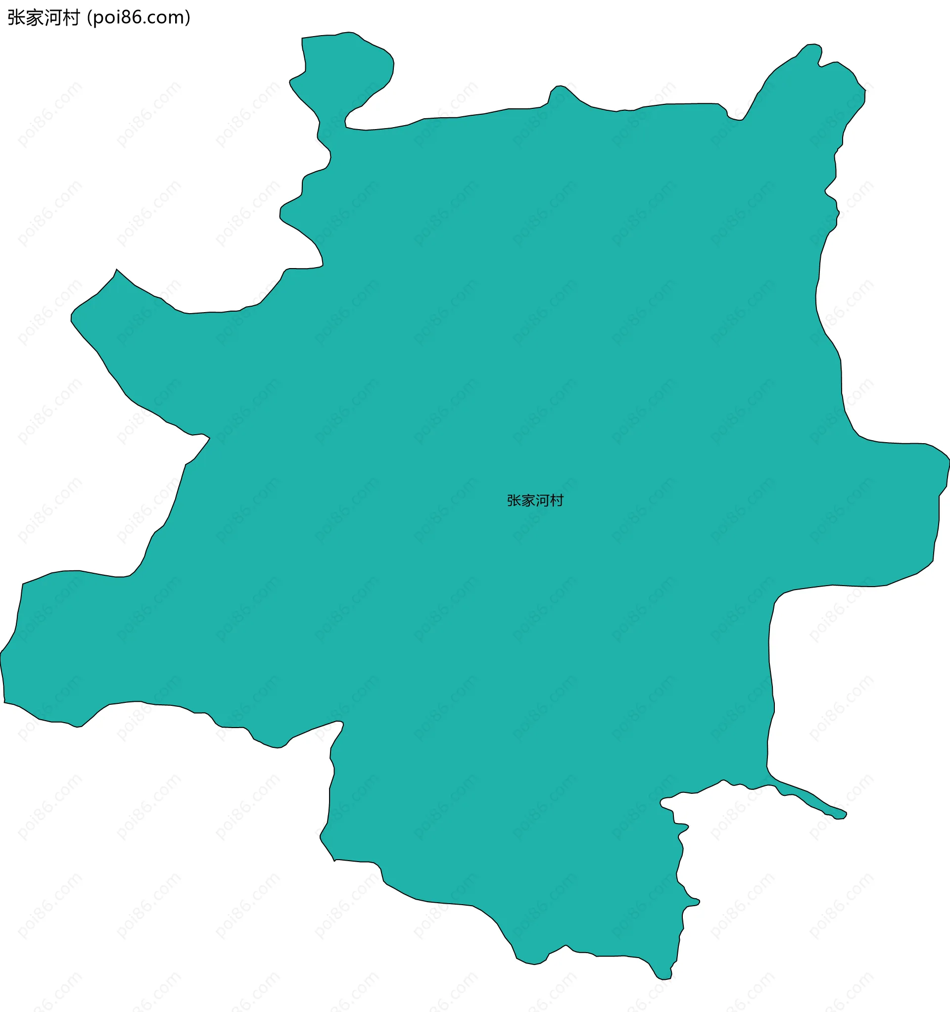 张家河村边界地图