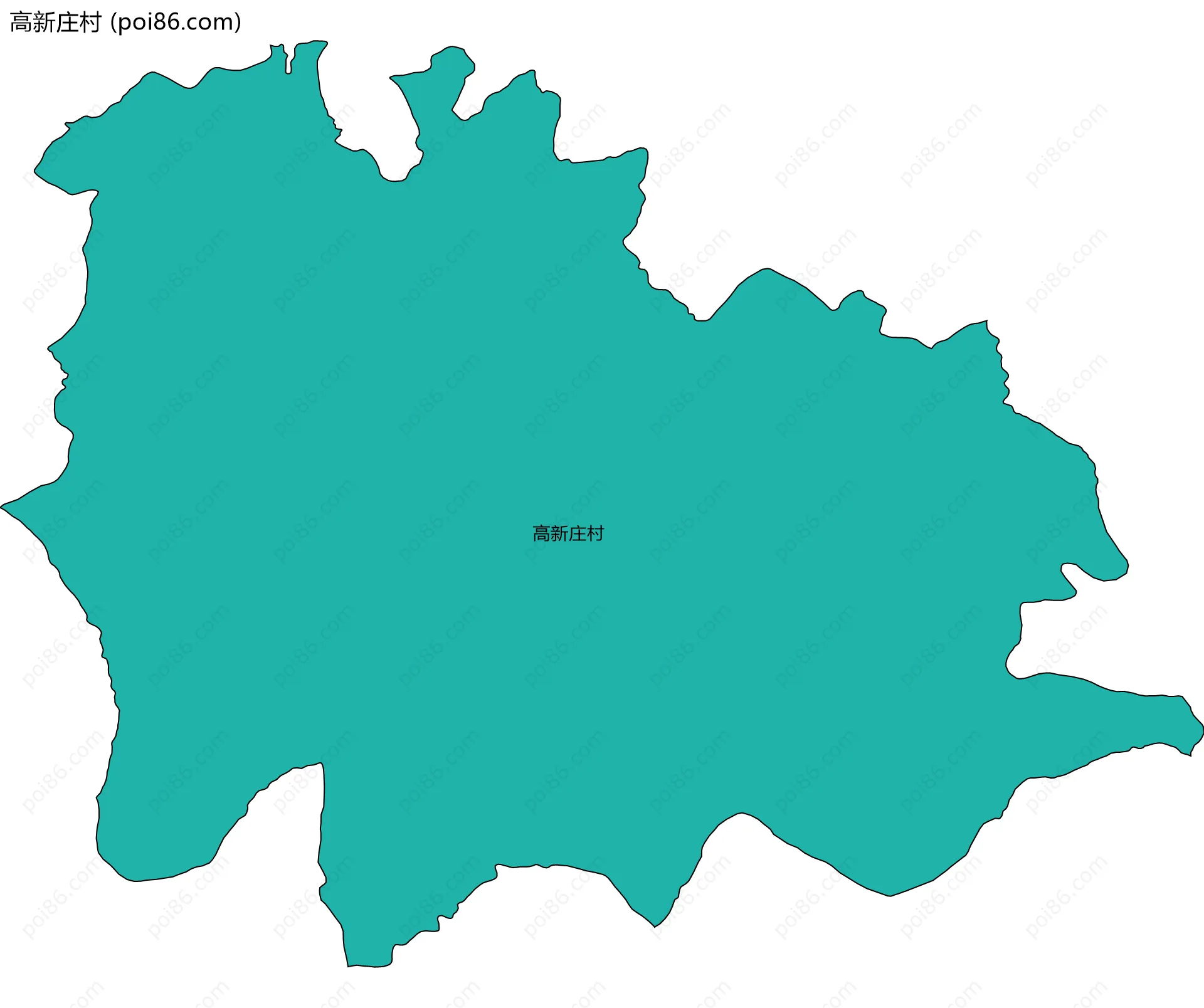 高新庄村边界地图