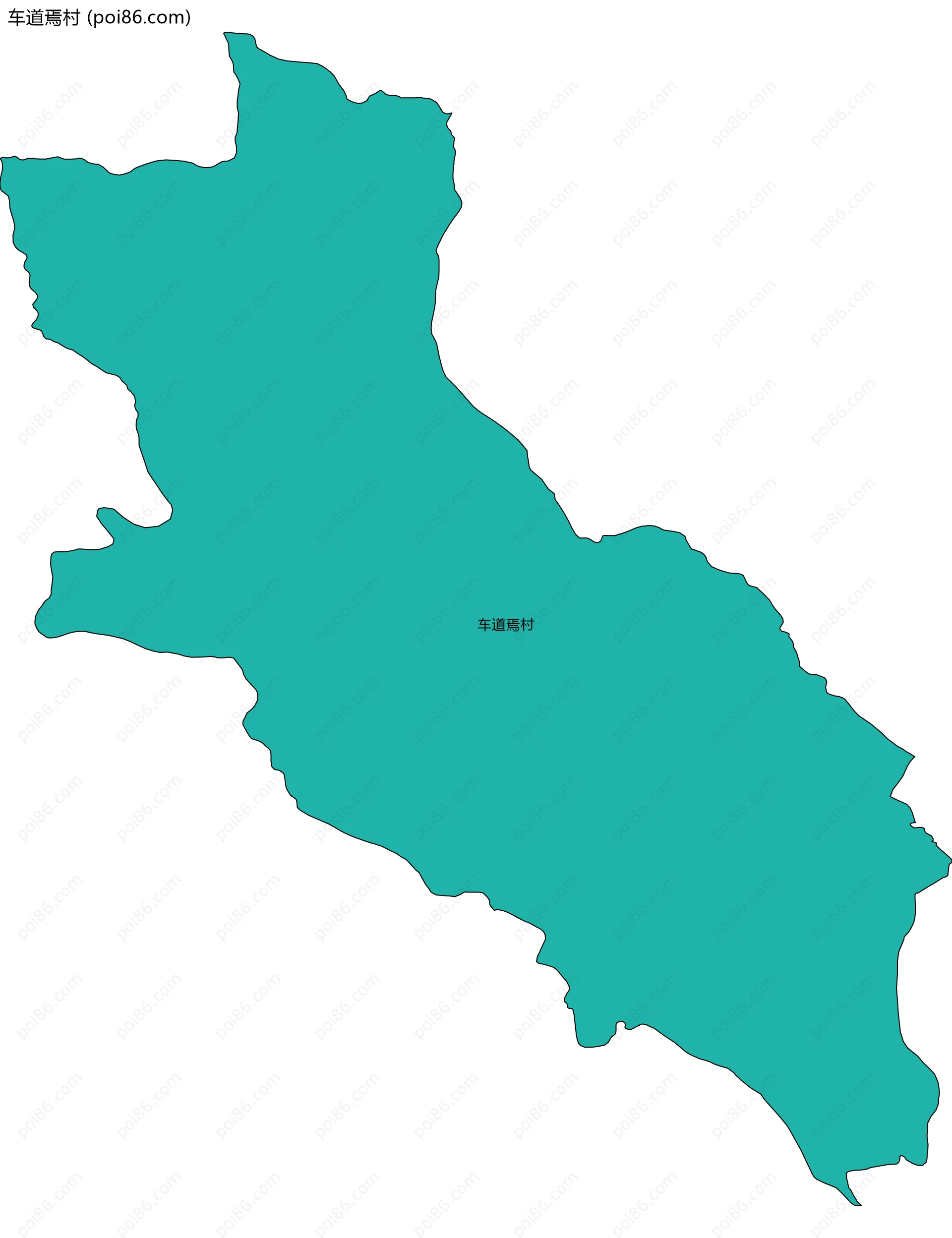 车道焉村边界地图