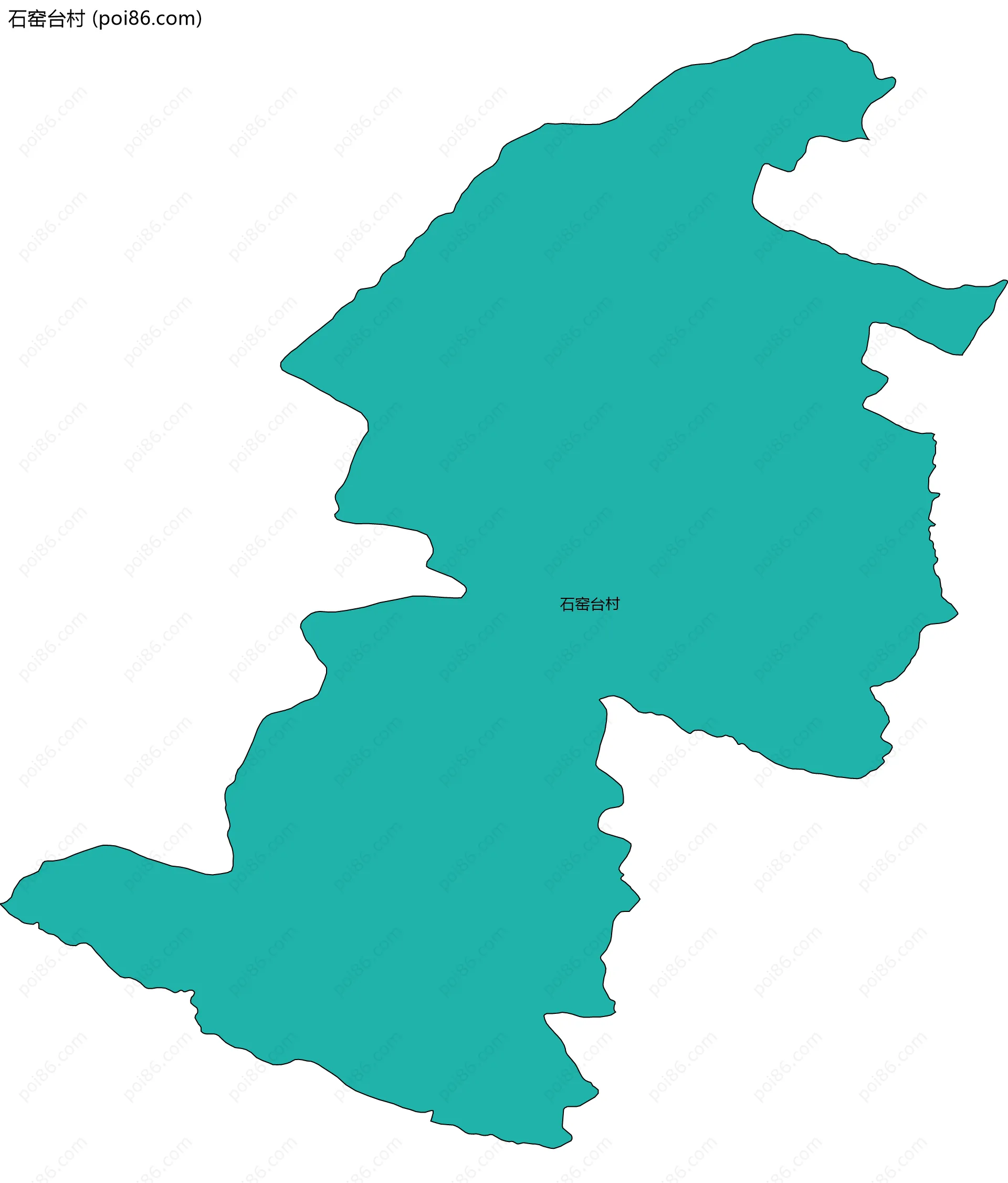 石窑台村边界地图