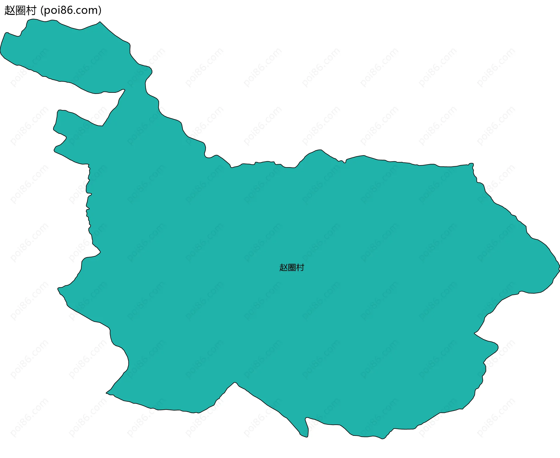 赵圈村边界地图
