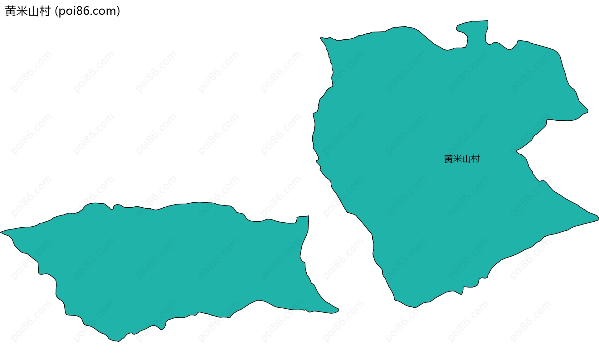 黄米山村边界地图