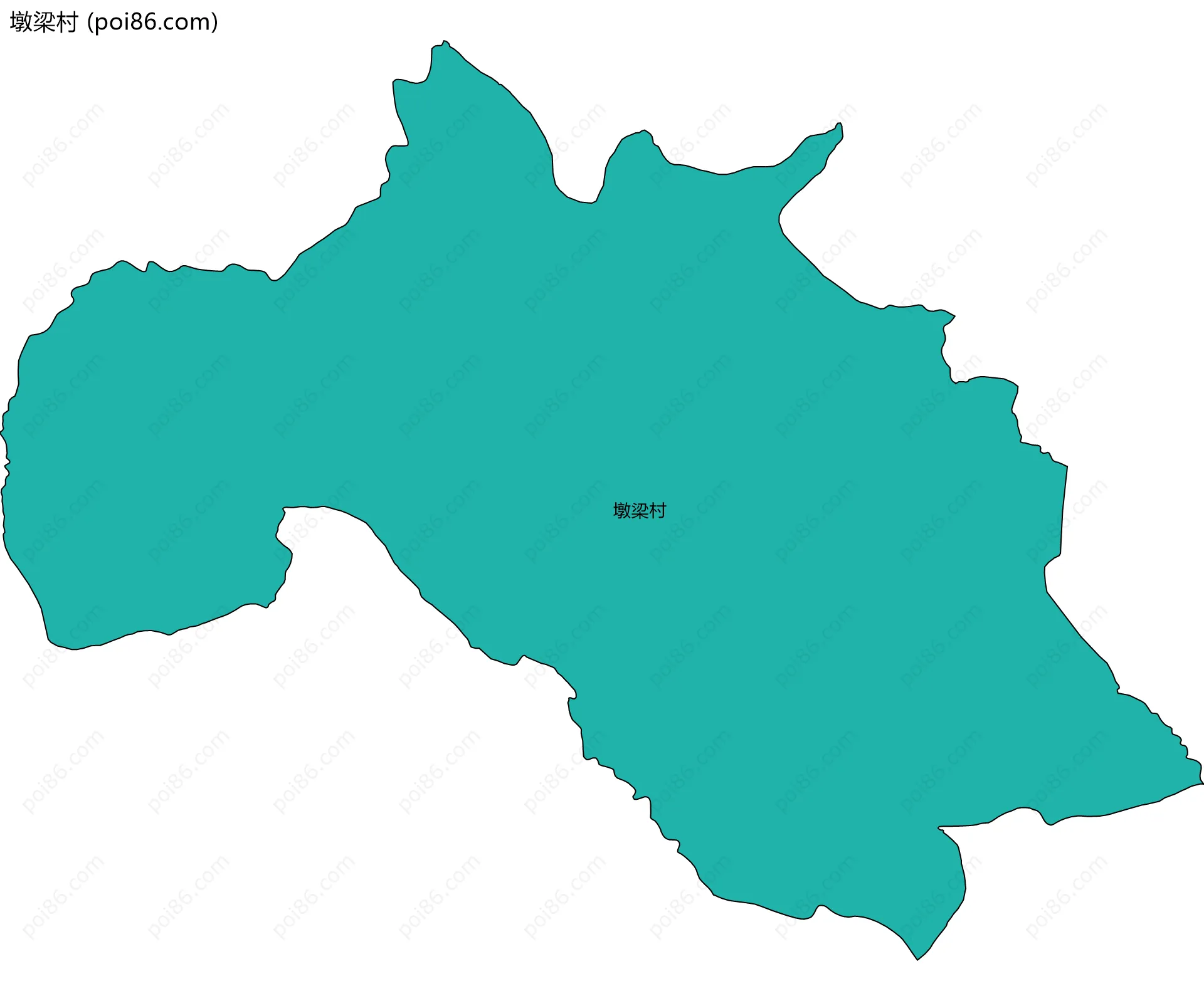 墩梁村边界地图