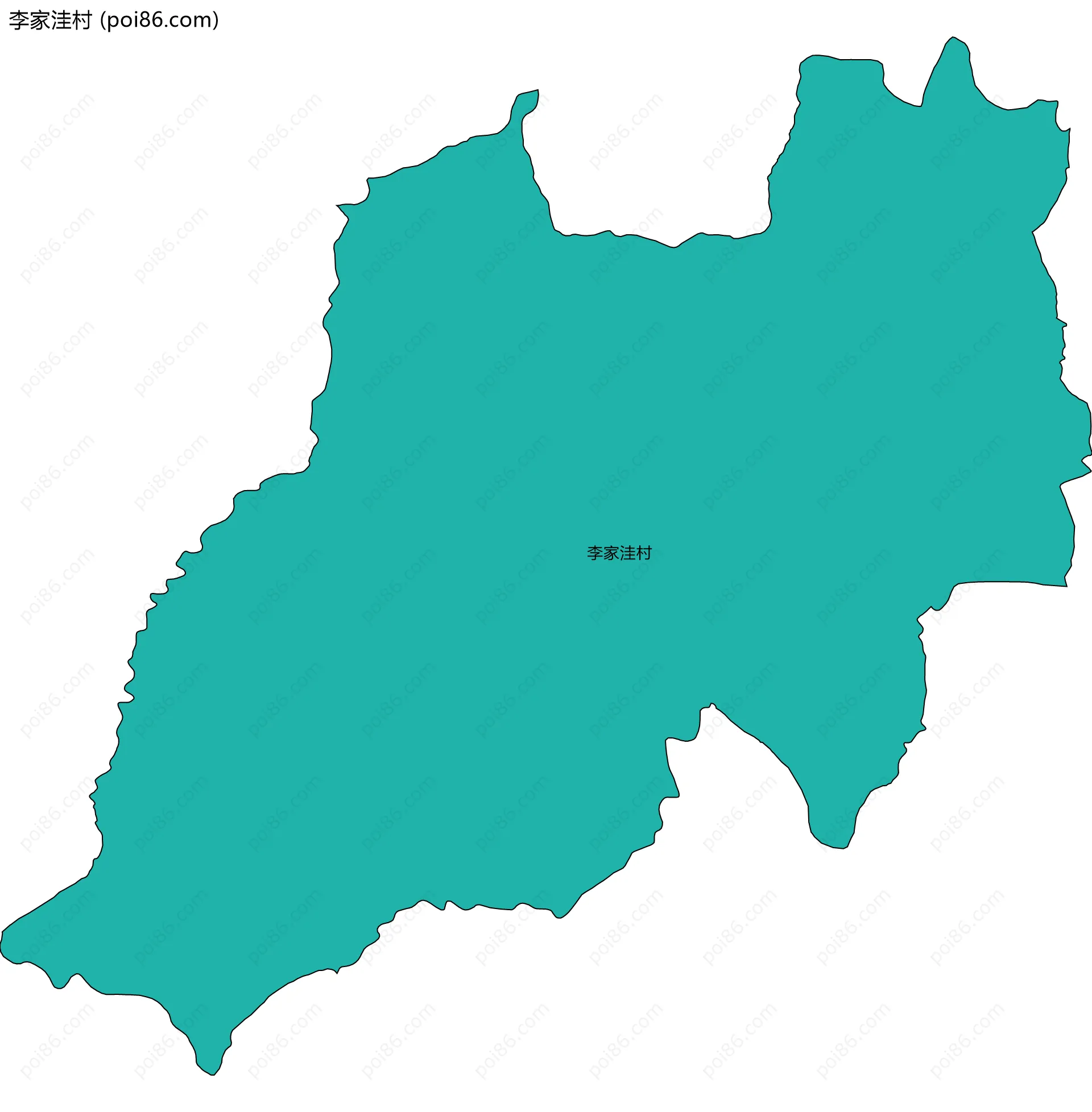 李家洼村边界地图