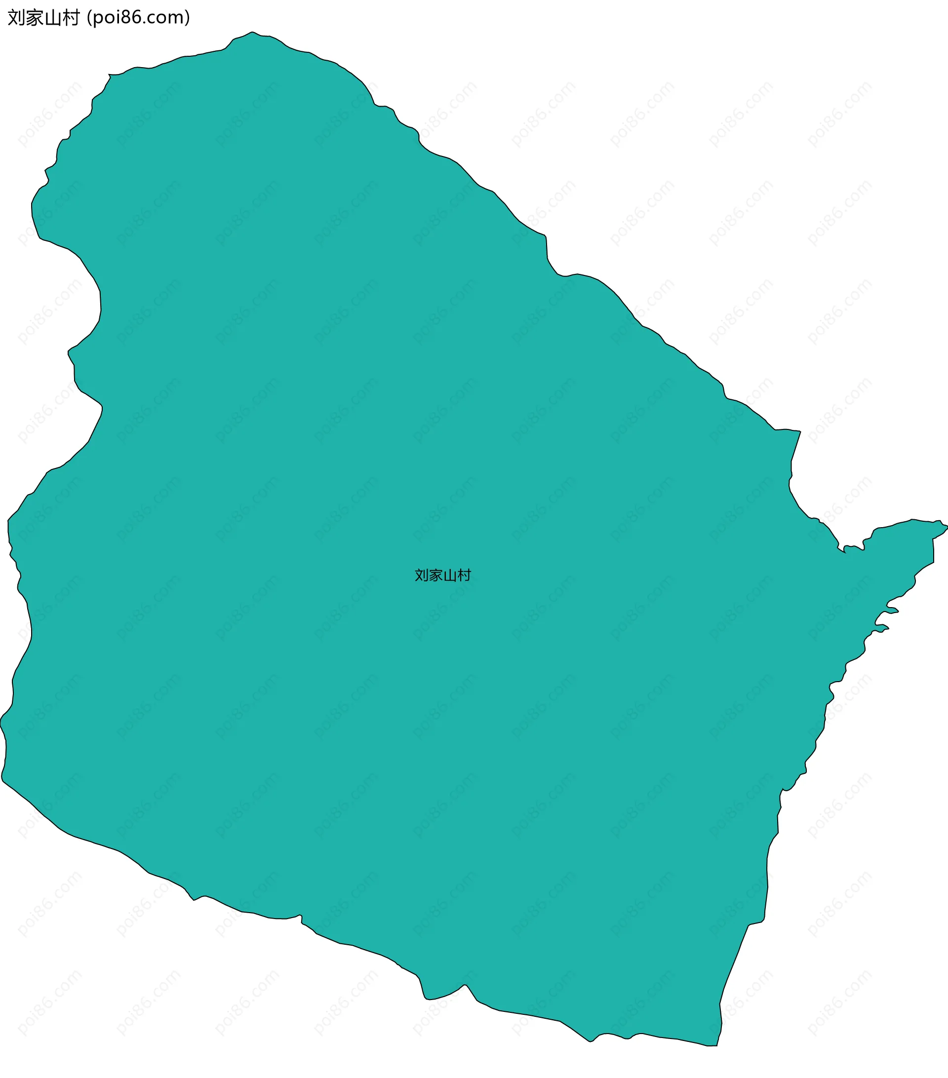 刘家山村边界地图