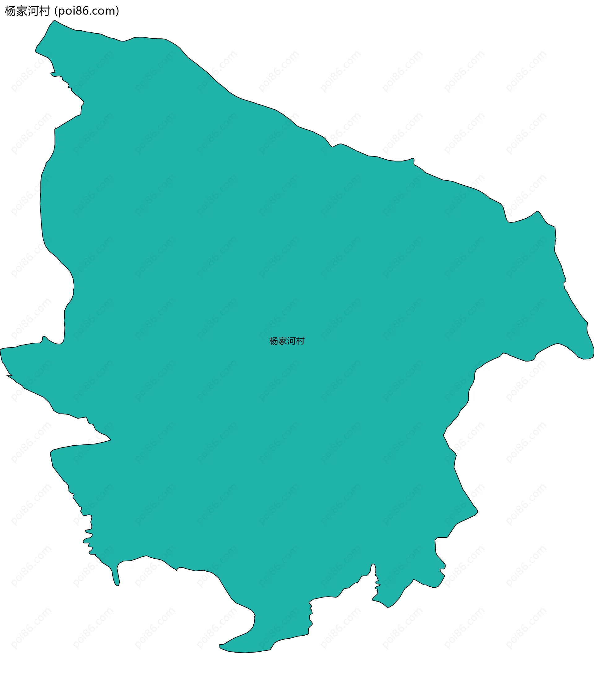 杨家河村边界地图