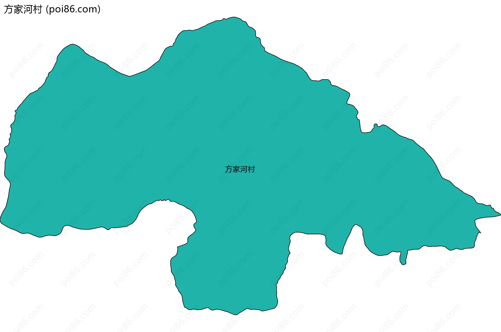 方家河村边界地图