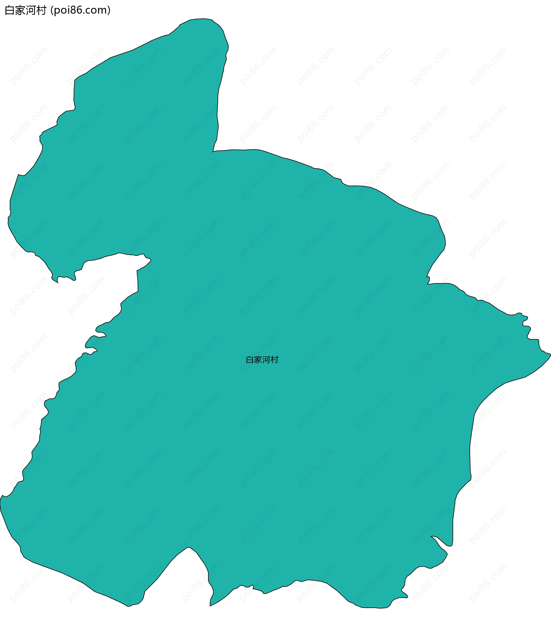 白家河村边界地图