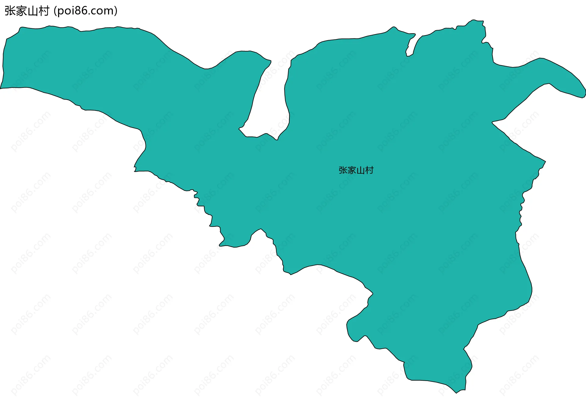 张家山村边界地图