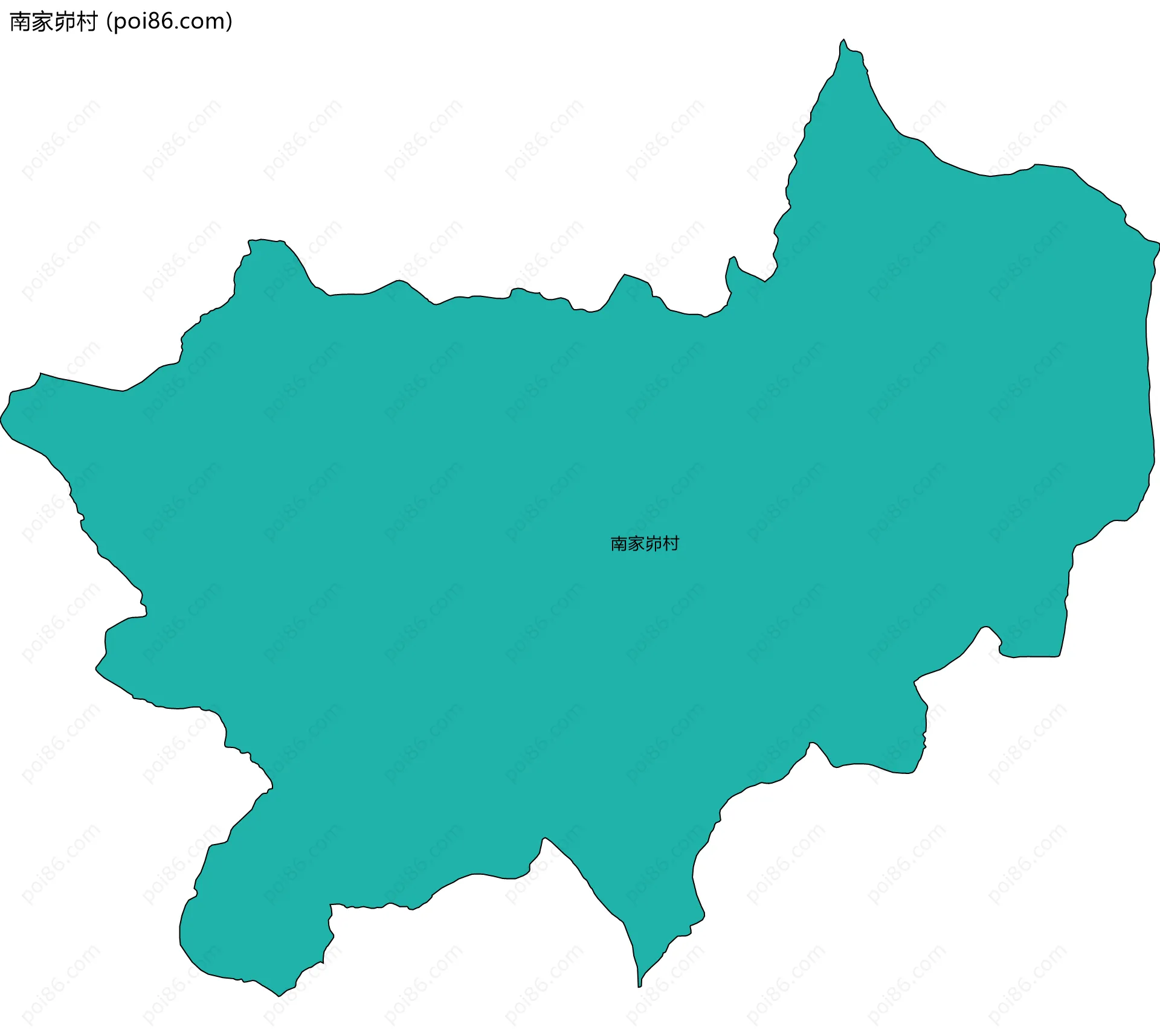 南家峁村边界地图