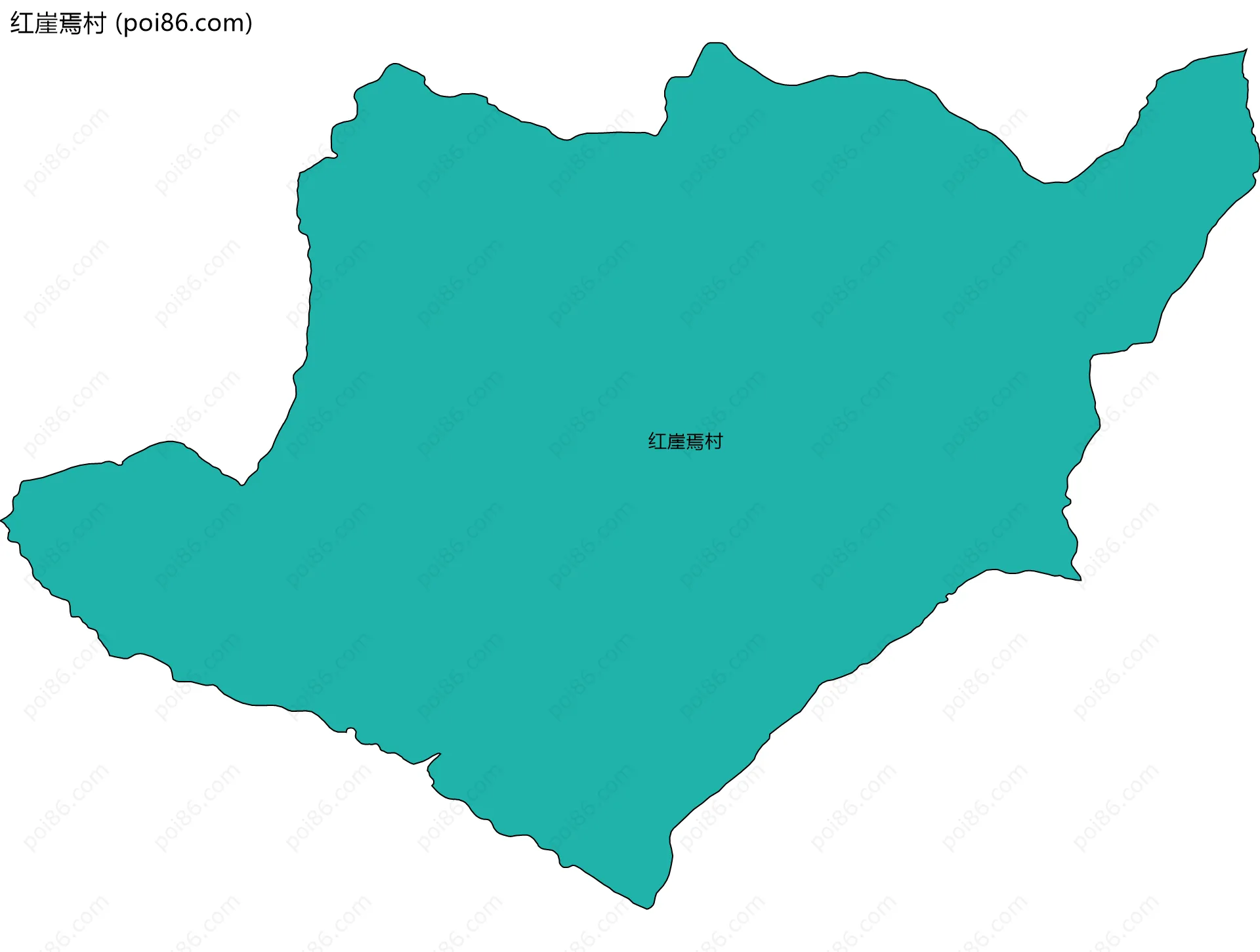 红崖焉村边界地图