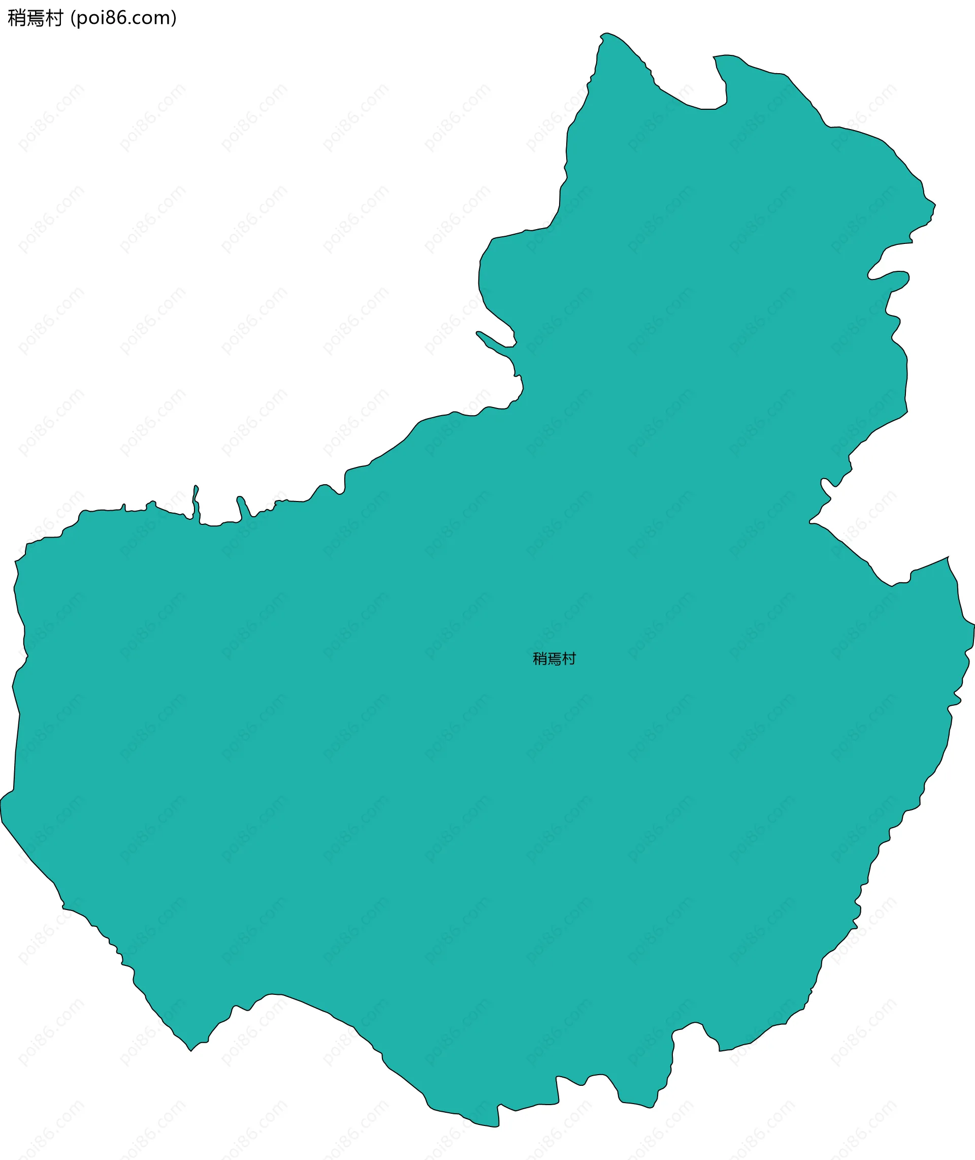 稍焉村边界地图