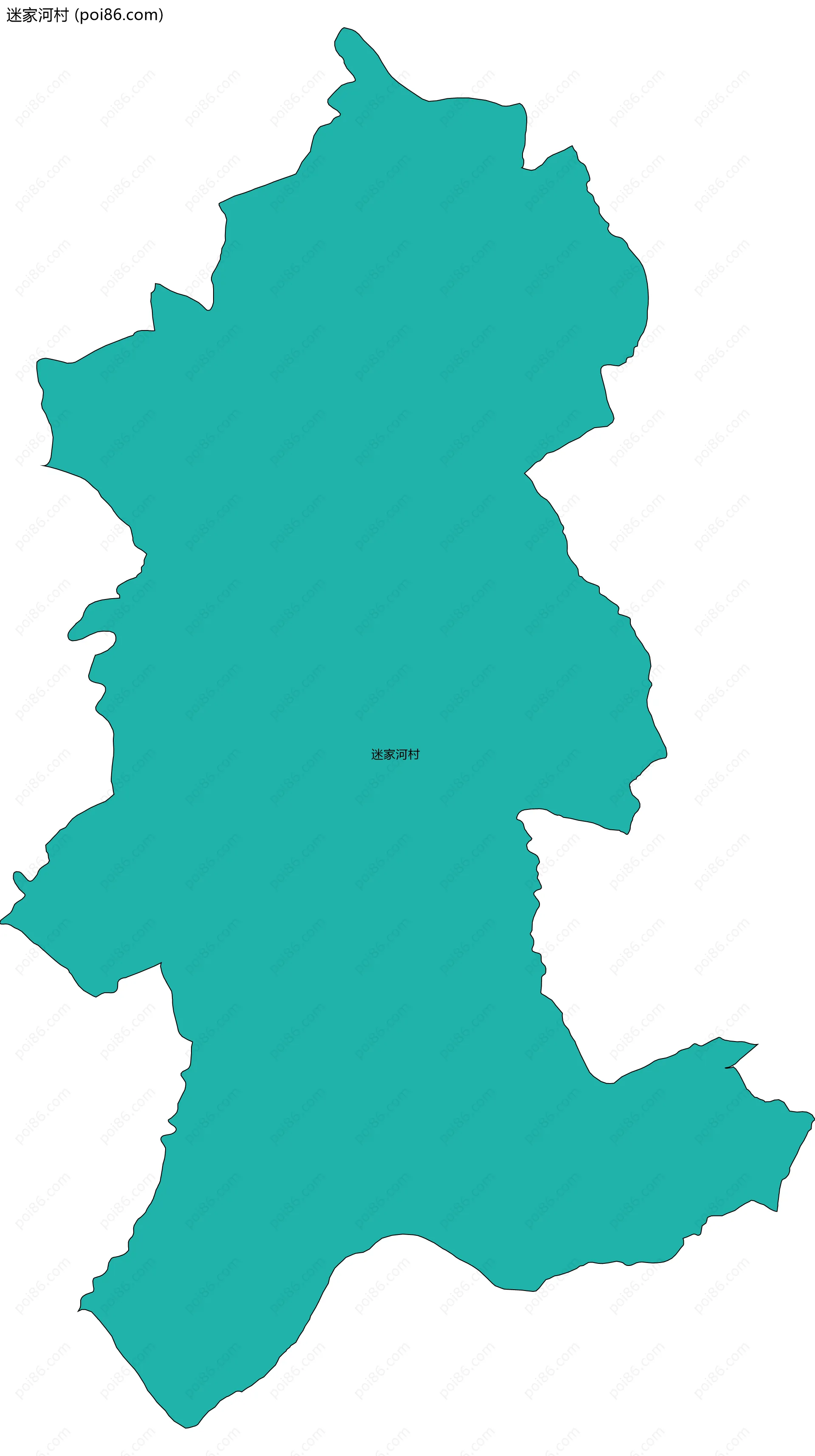 迷家河村边界地图