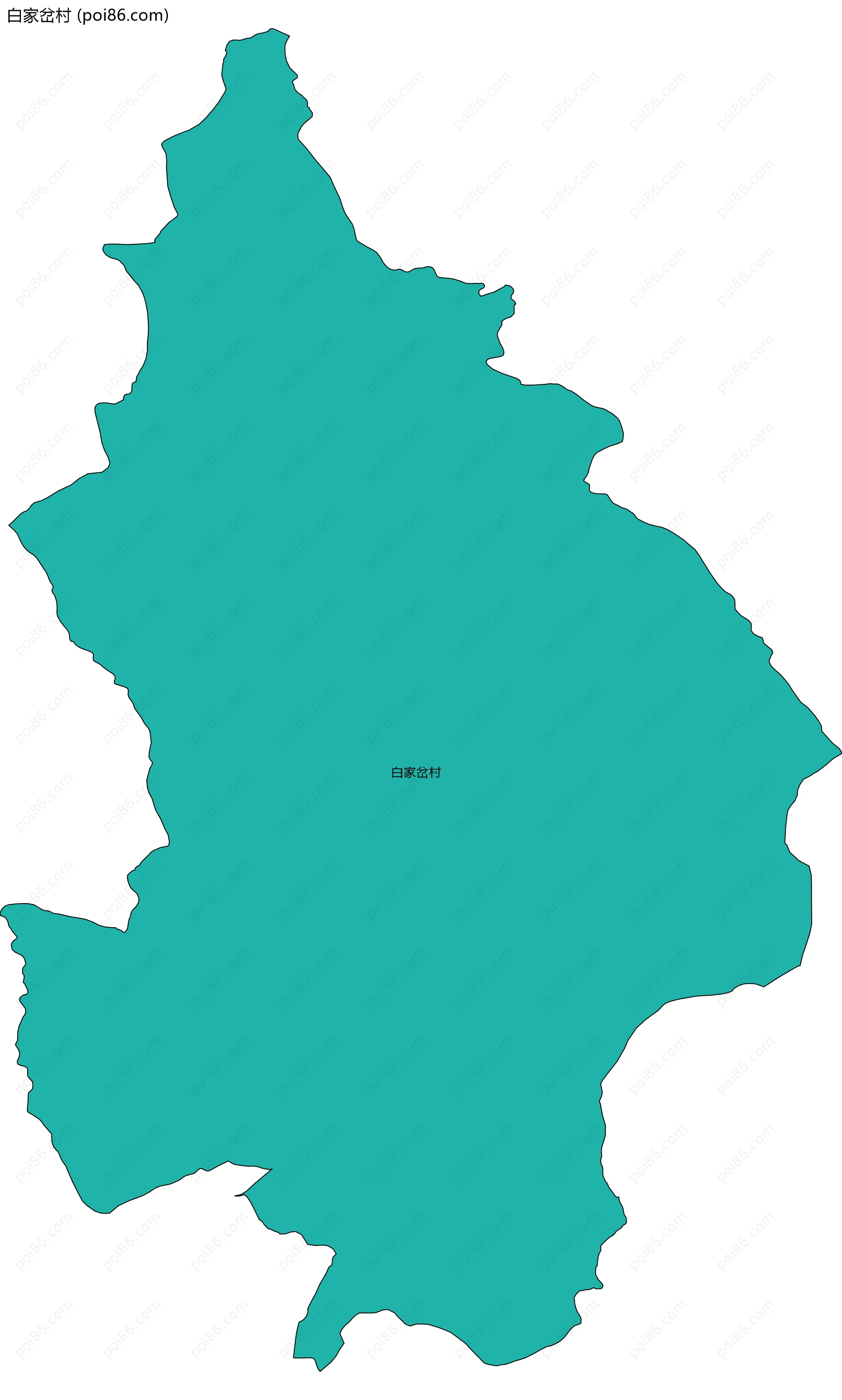 白家岔村边界地图