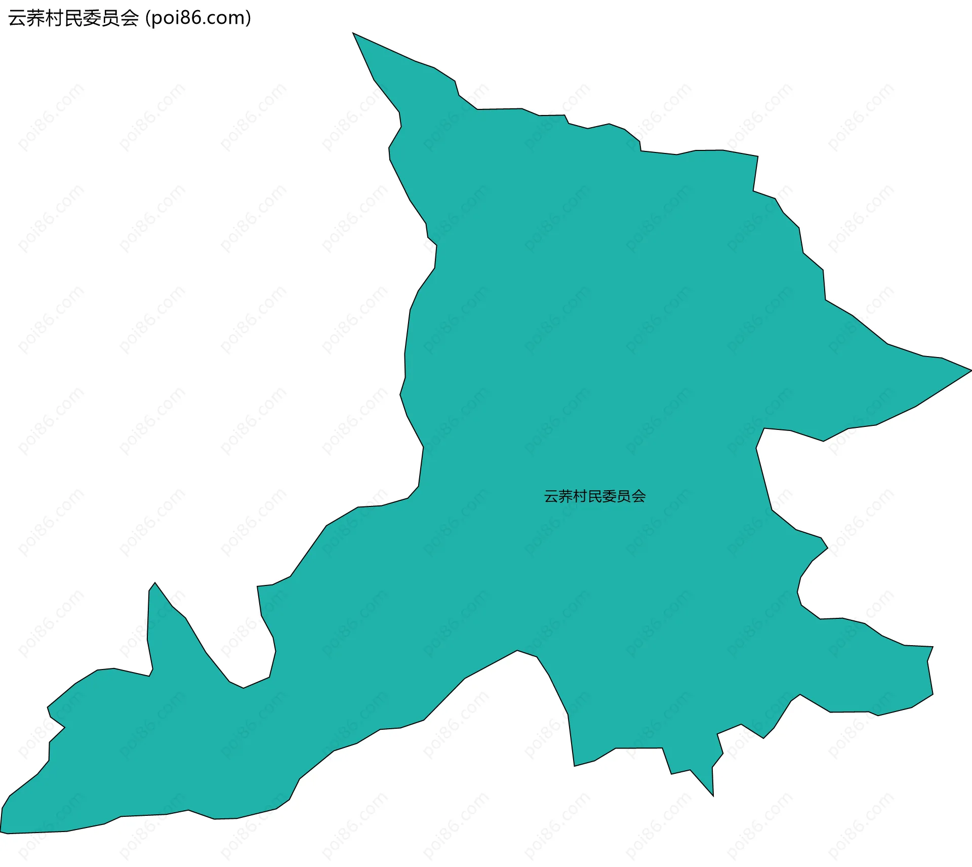 云荞村民委员会边界地图