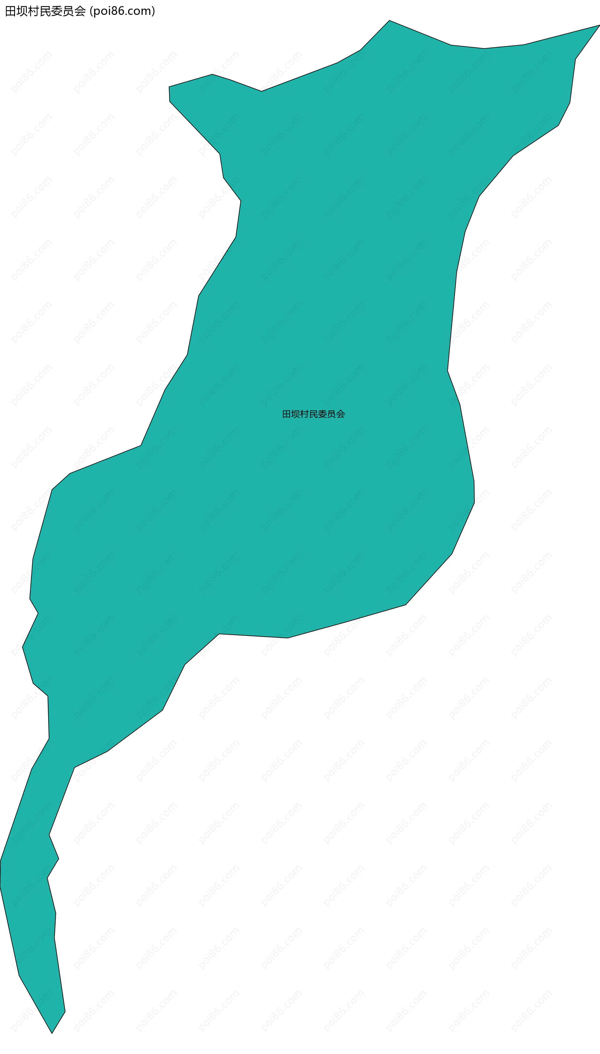 田坝村民委员会边界地图