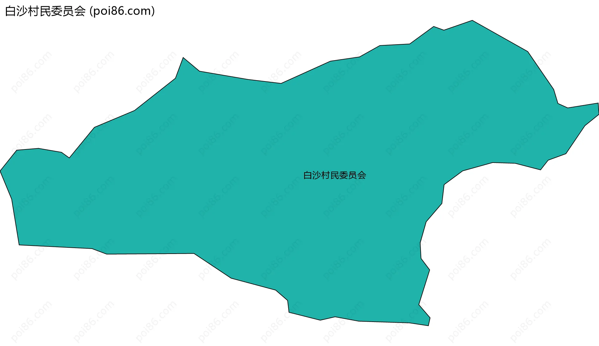 白沙村民委员会边界地图
