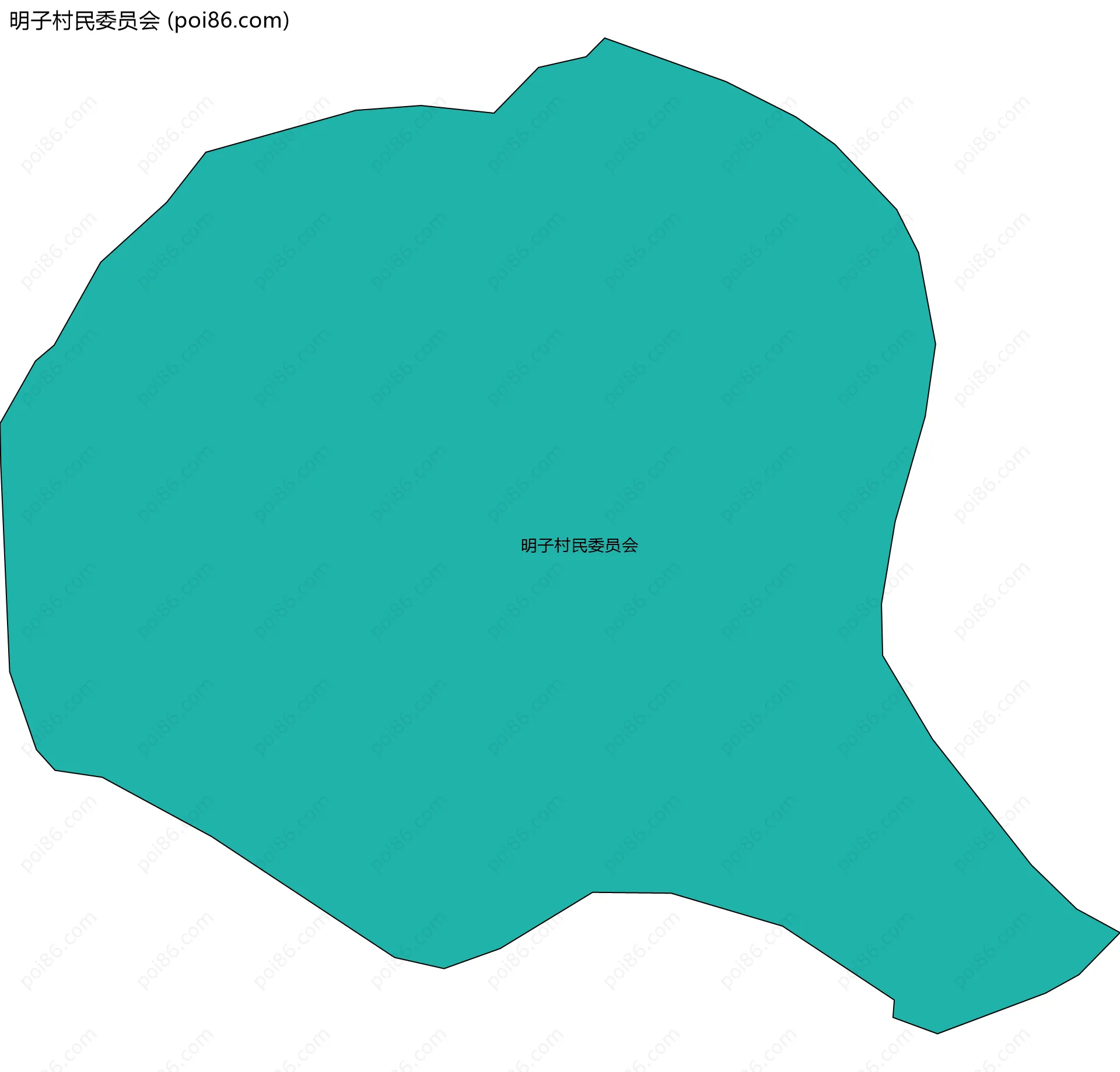 明子村民委员会边界地图
