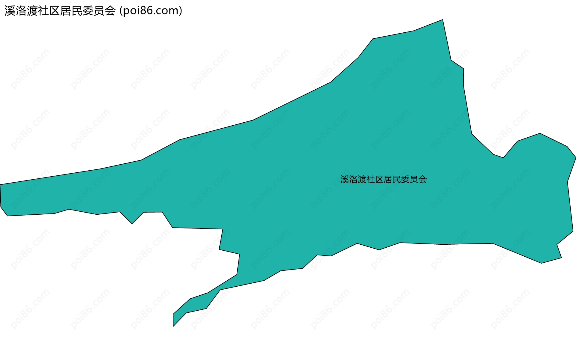 溪洛渡社区居民委员会边界地图