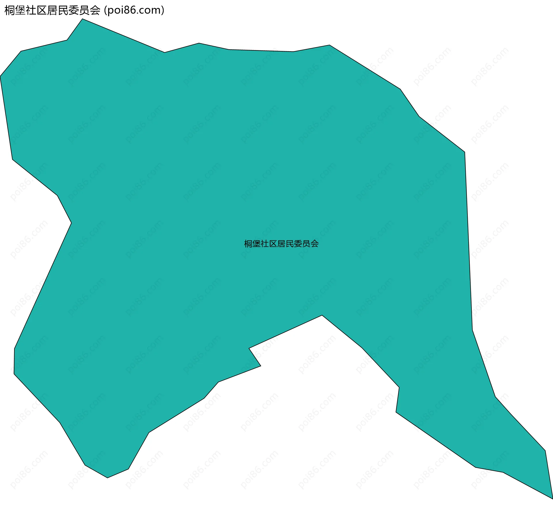 桐堡社区居民委员会边界地图