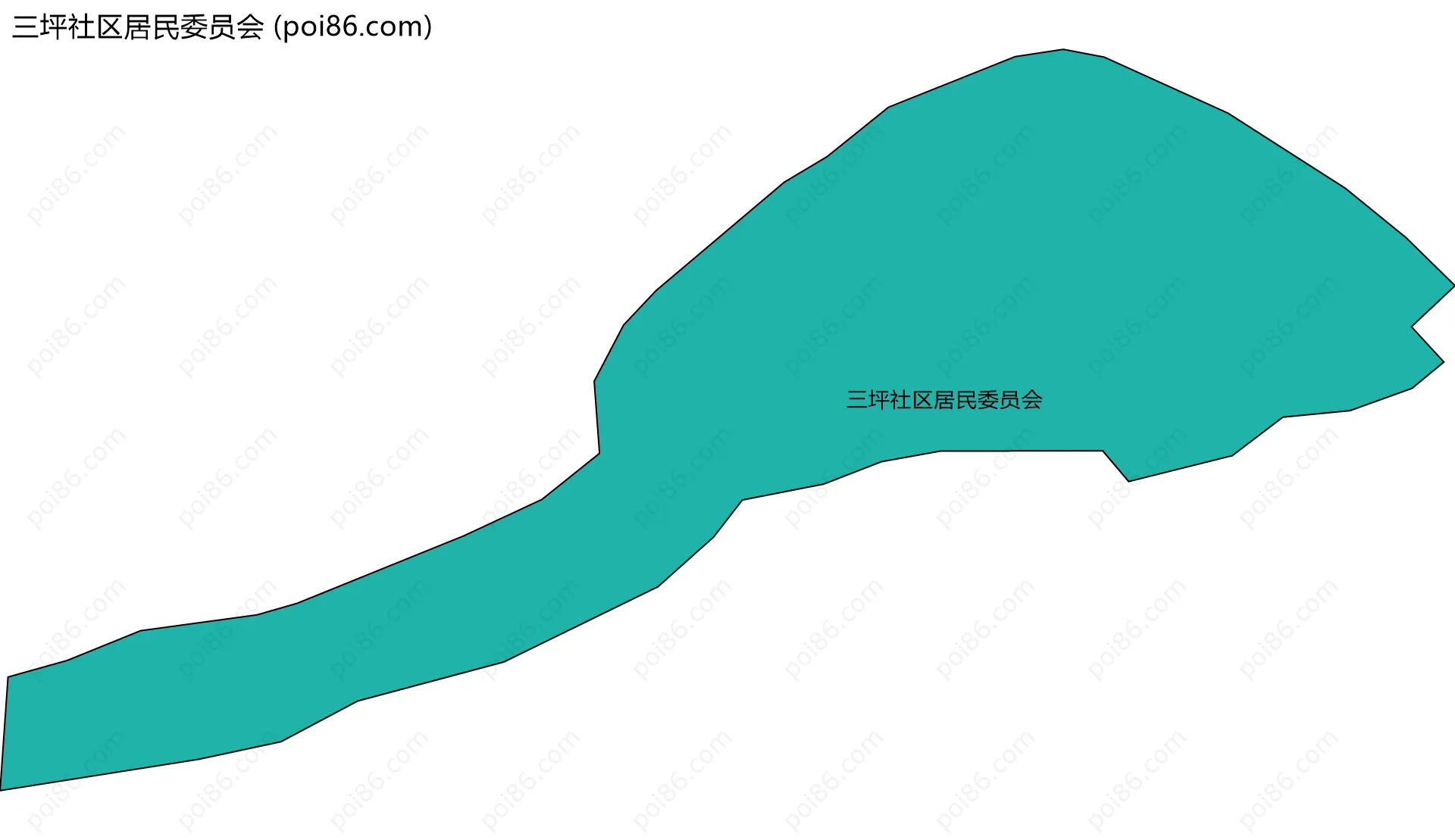 三坪社区居民委员会边界地图