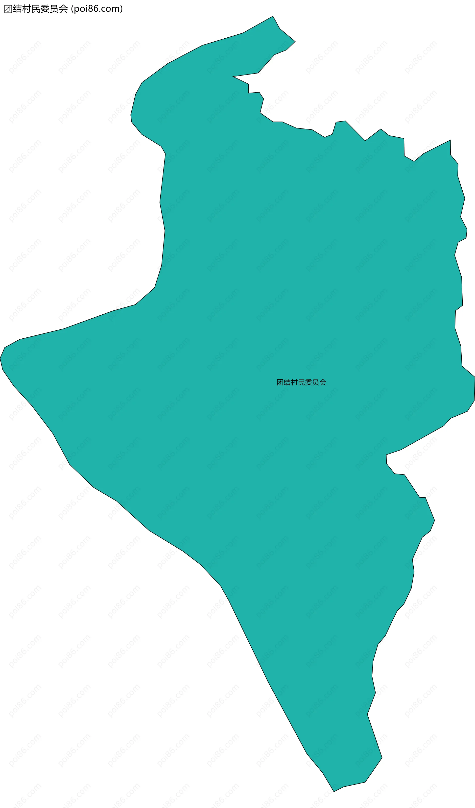 团结村民委员会边界地图