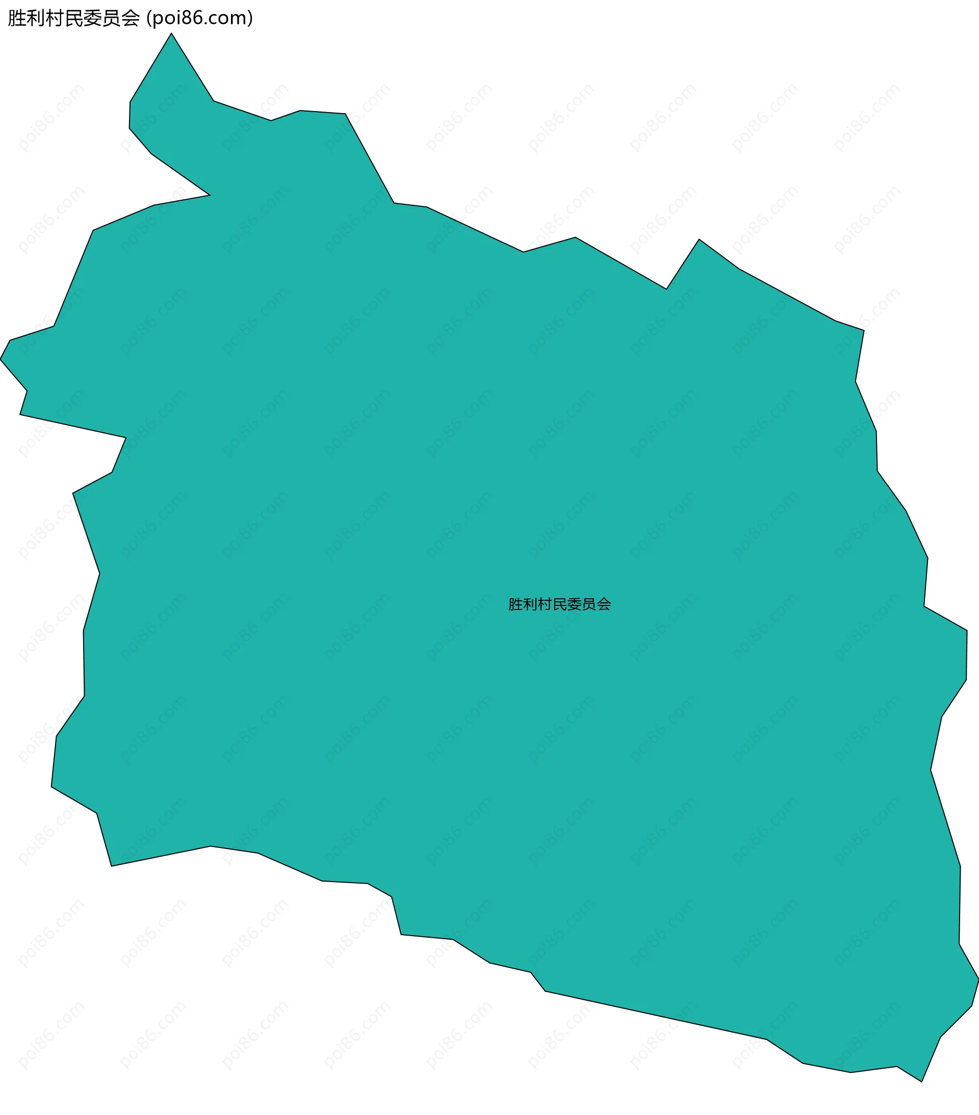 胜利村民委员会边界地图