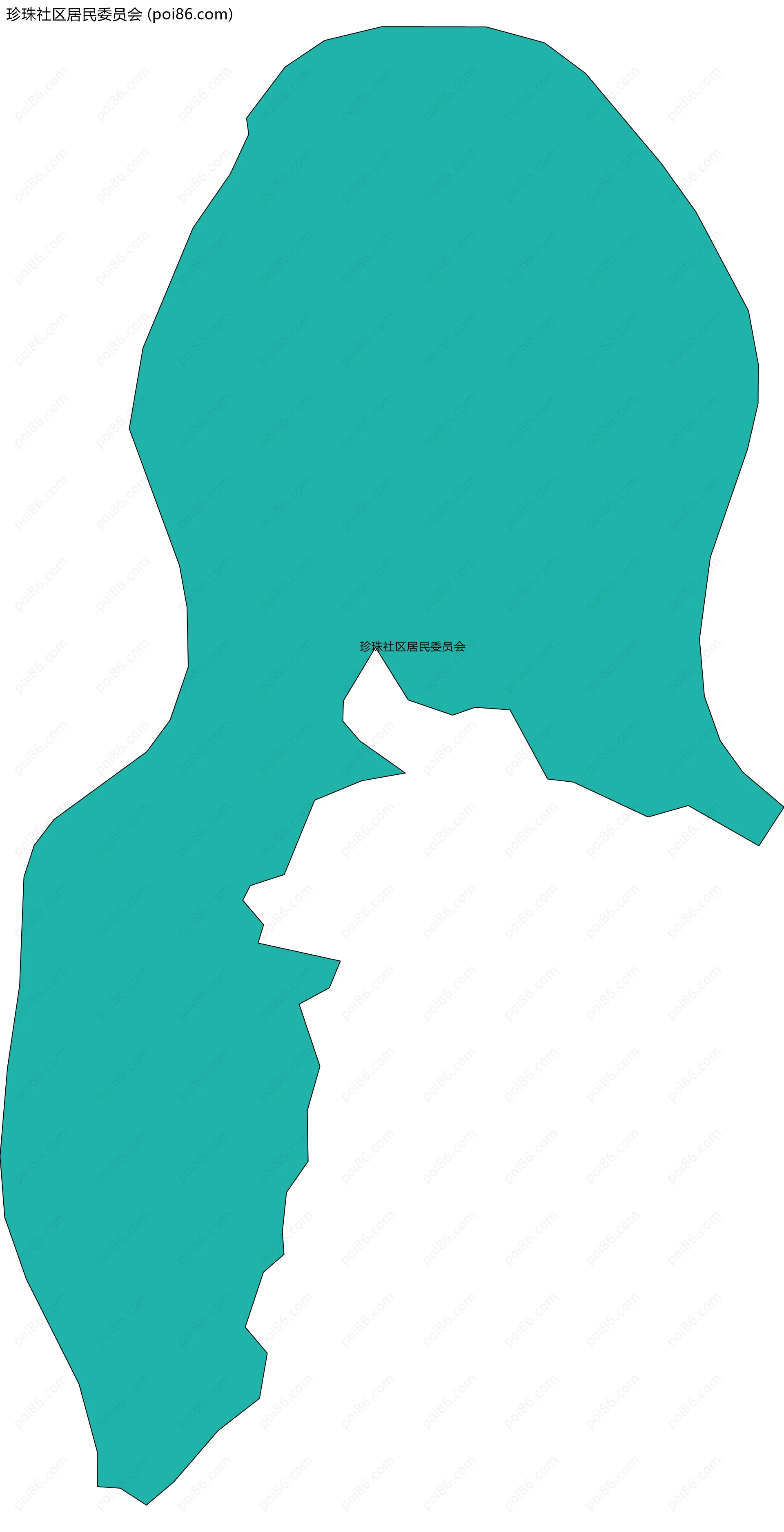 珍珠社区居民委员会边界地图