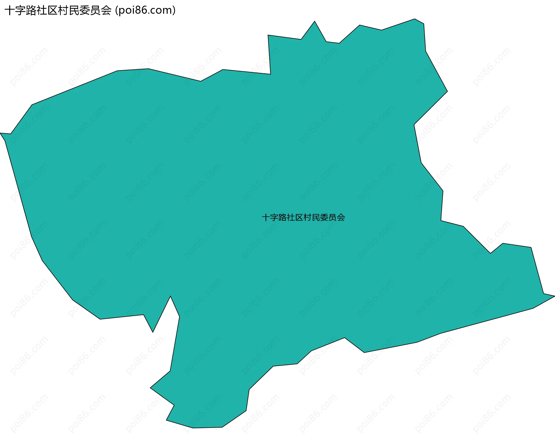 十字路社区村民委员会边界地图
