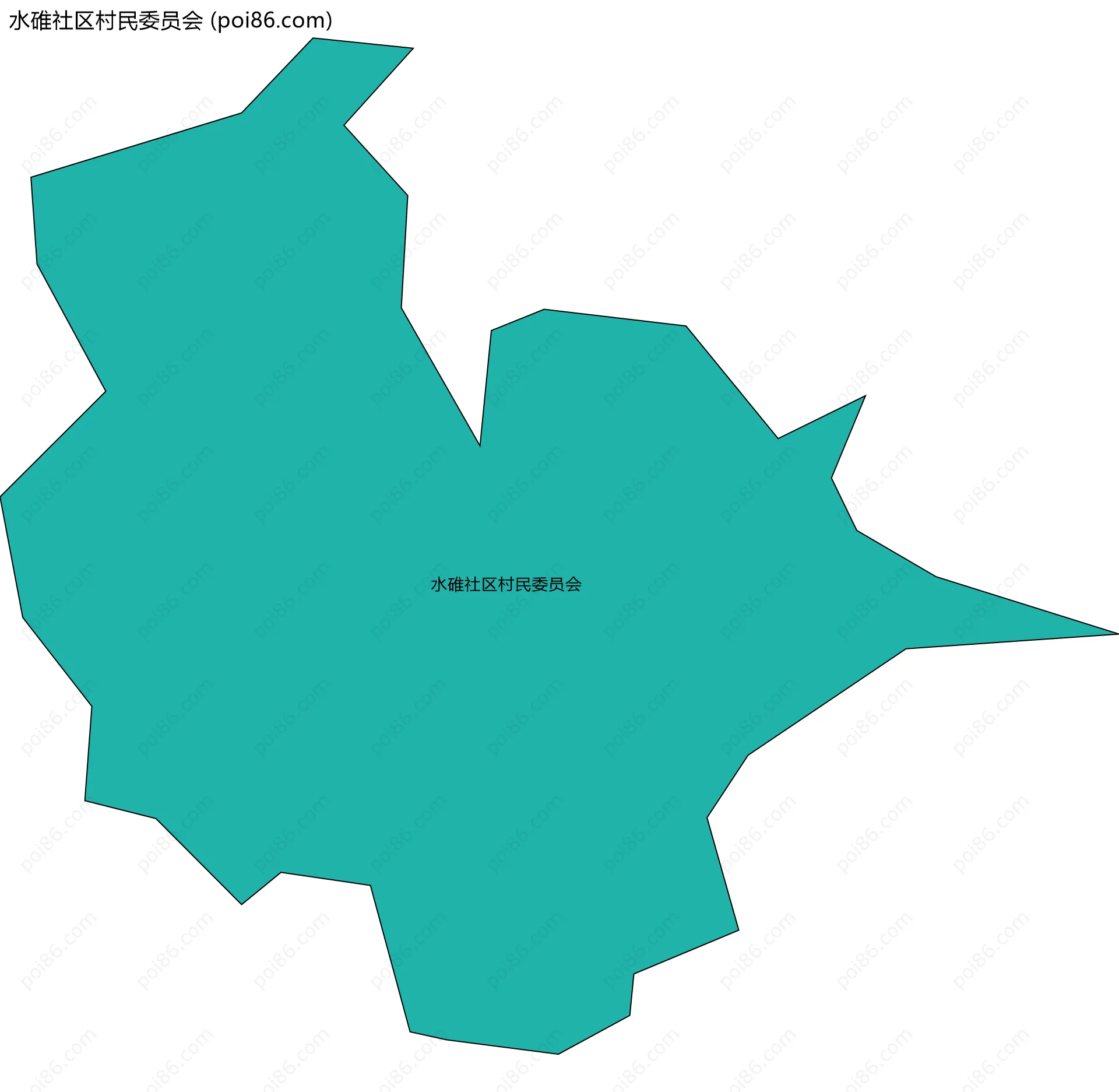水碓社区村民委员会边界地图