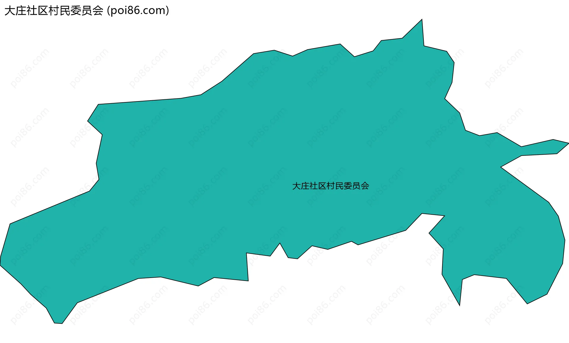 大庄社区村民委员会边界地图
