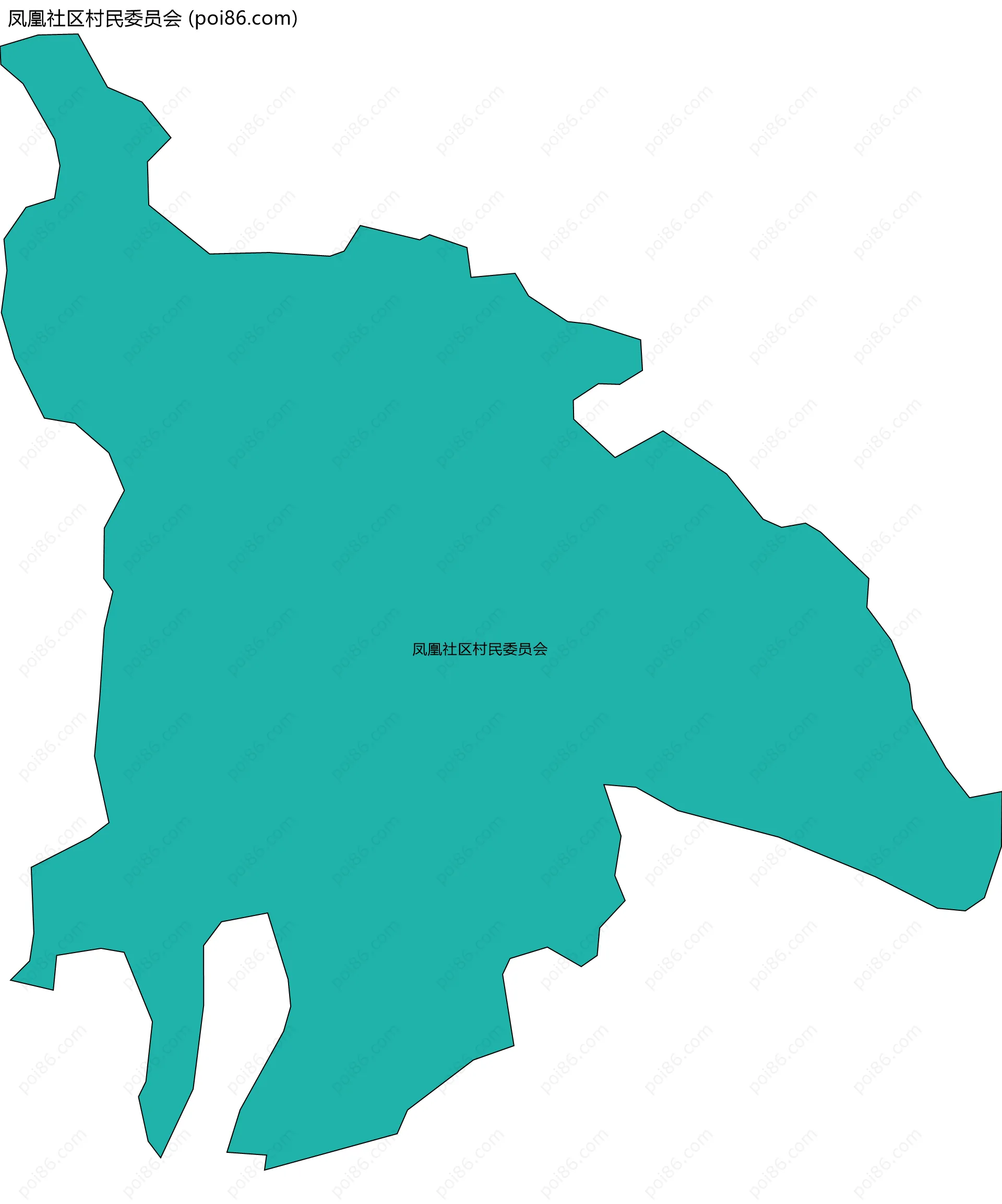 凤凰社区村民委员会边界地图