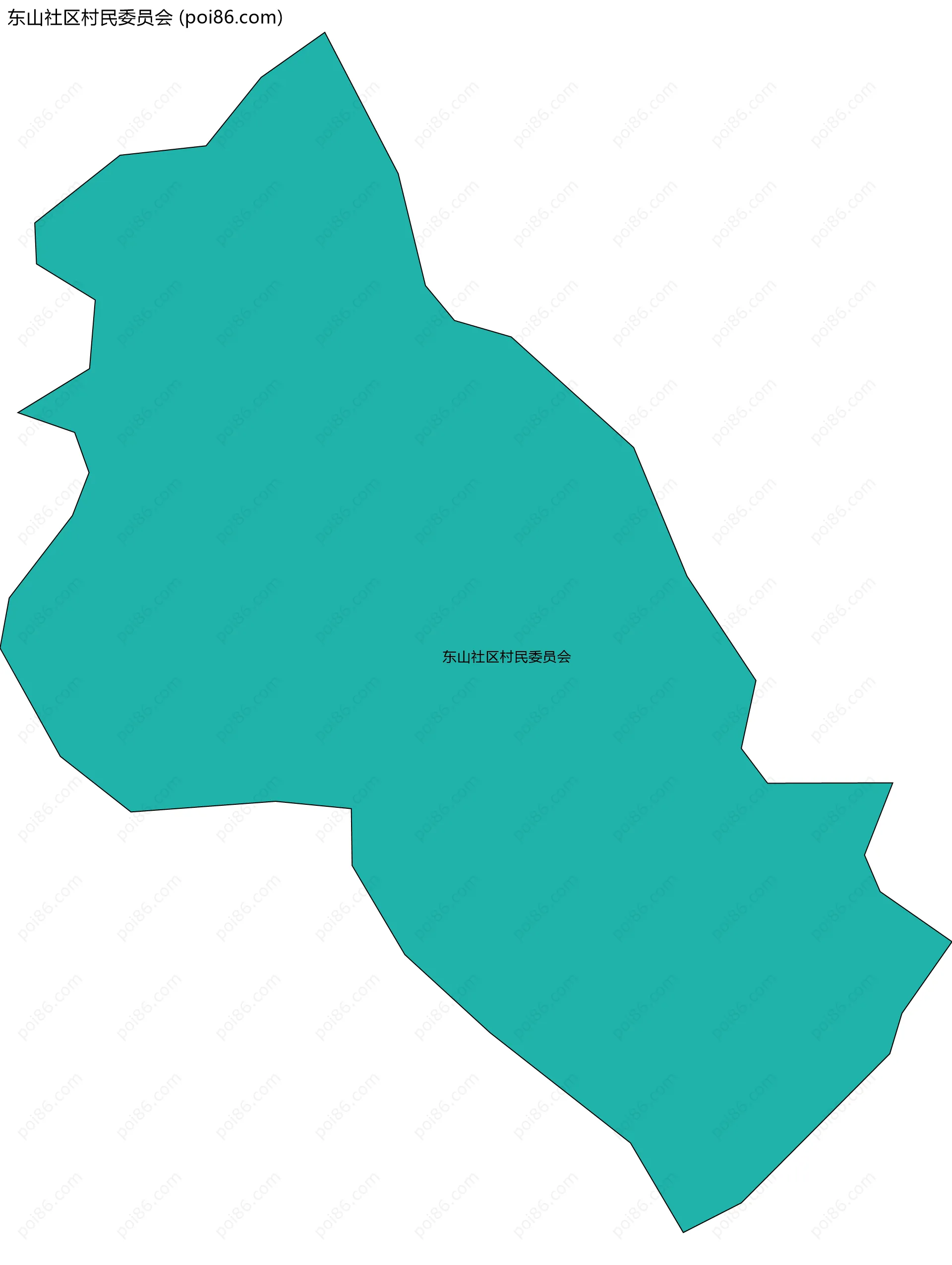 东山社区村民委员会边界地图