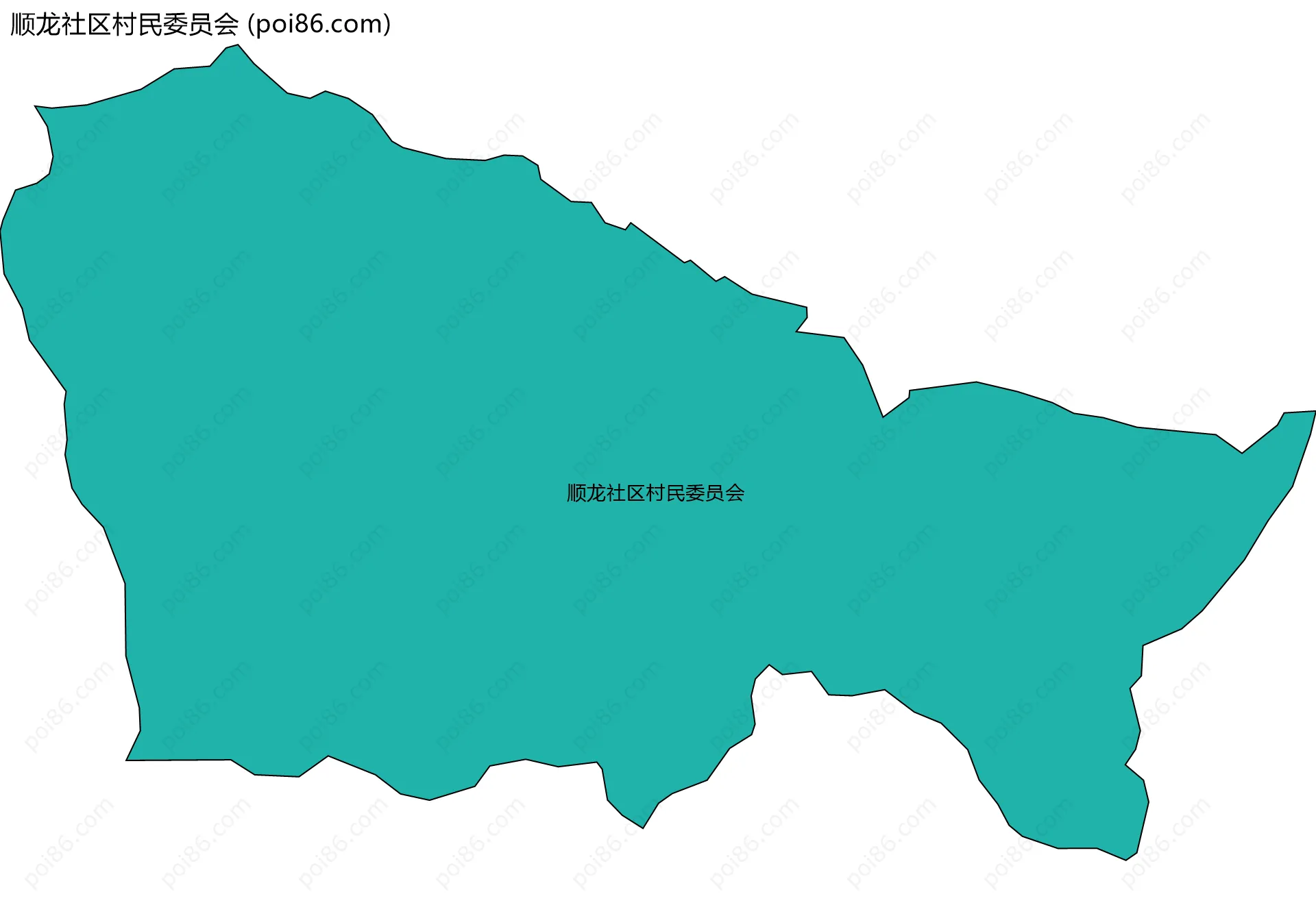 顺龙社区村民委员会边界地图