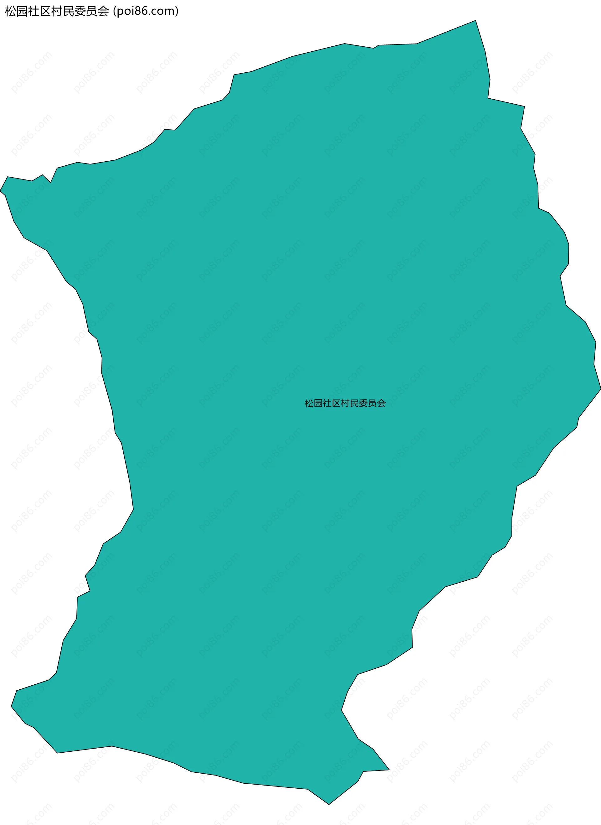 松园社区村民委员会边界地图