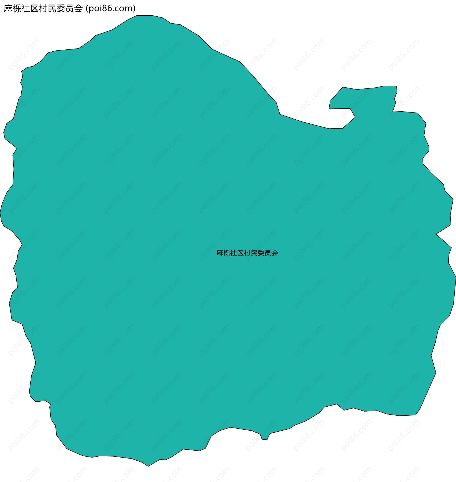 麻栎社区村民委员会边界地图