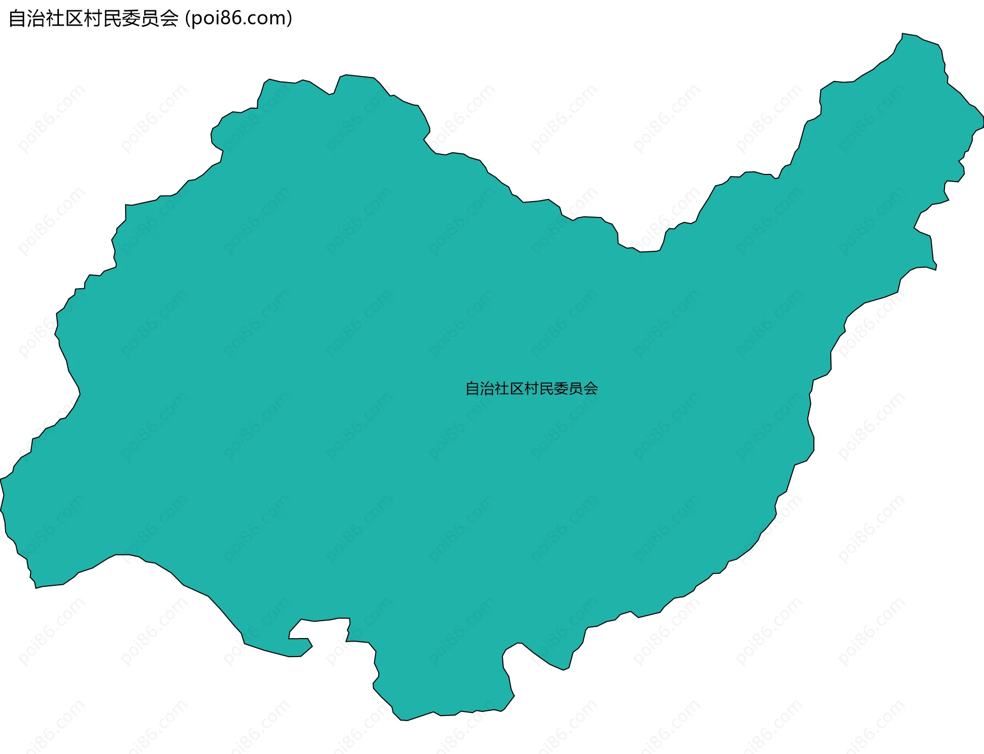 自治社区村民委员会边界地图