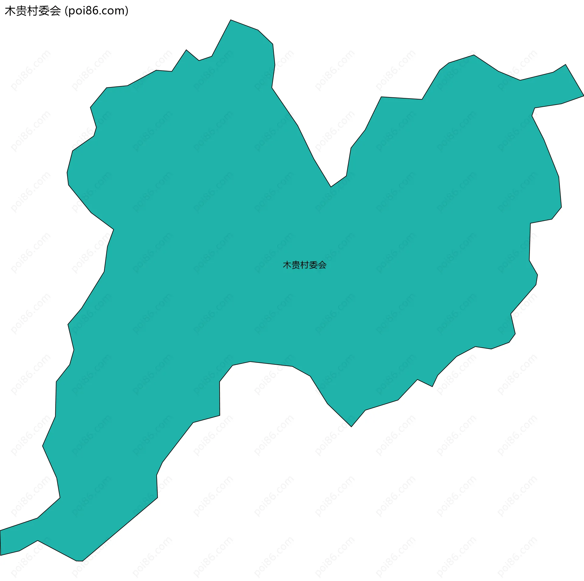 木贵村委会边界地图