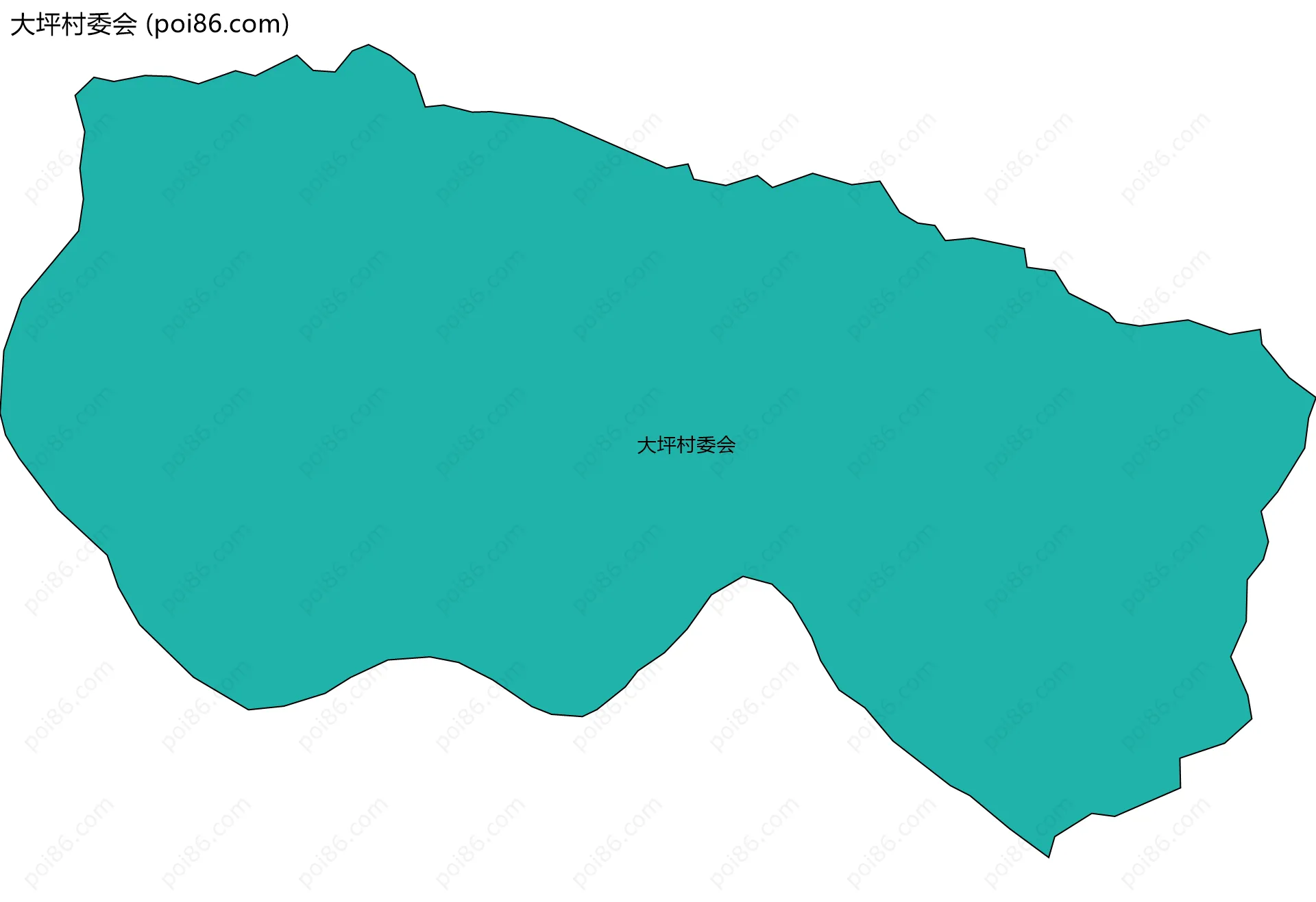 大坪村委会边界地图