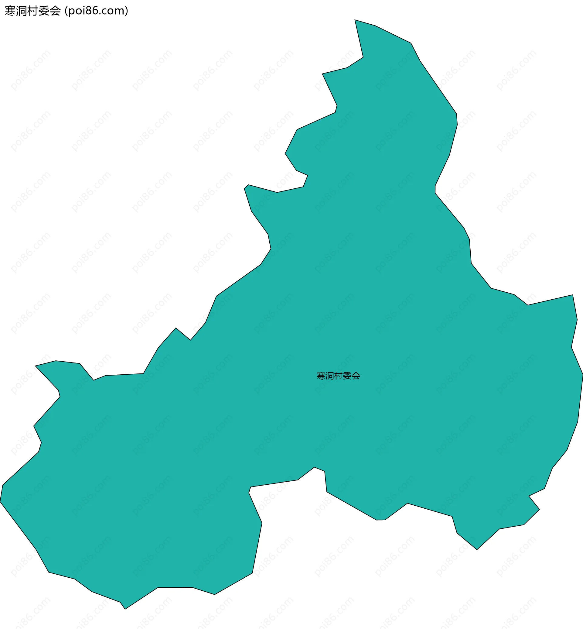 寒洞村委会边界地图