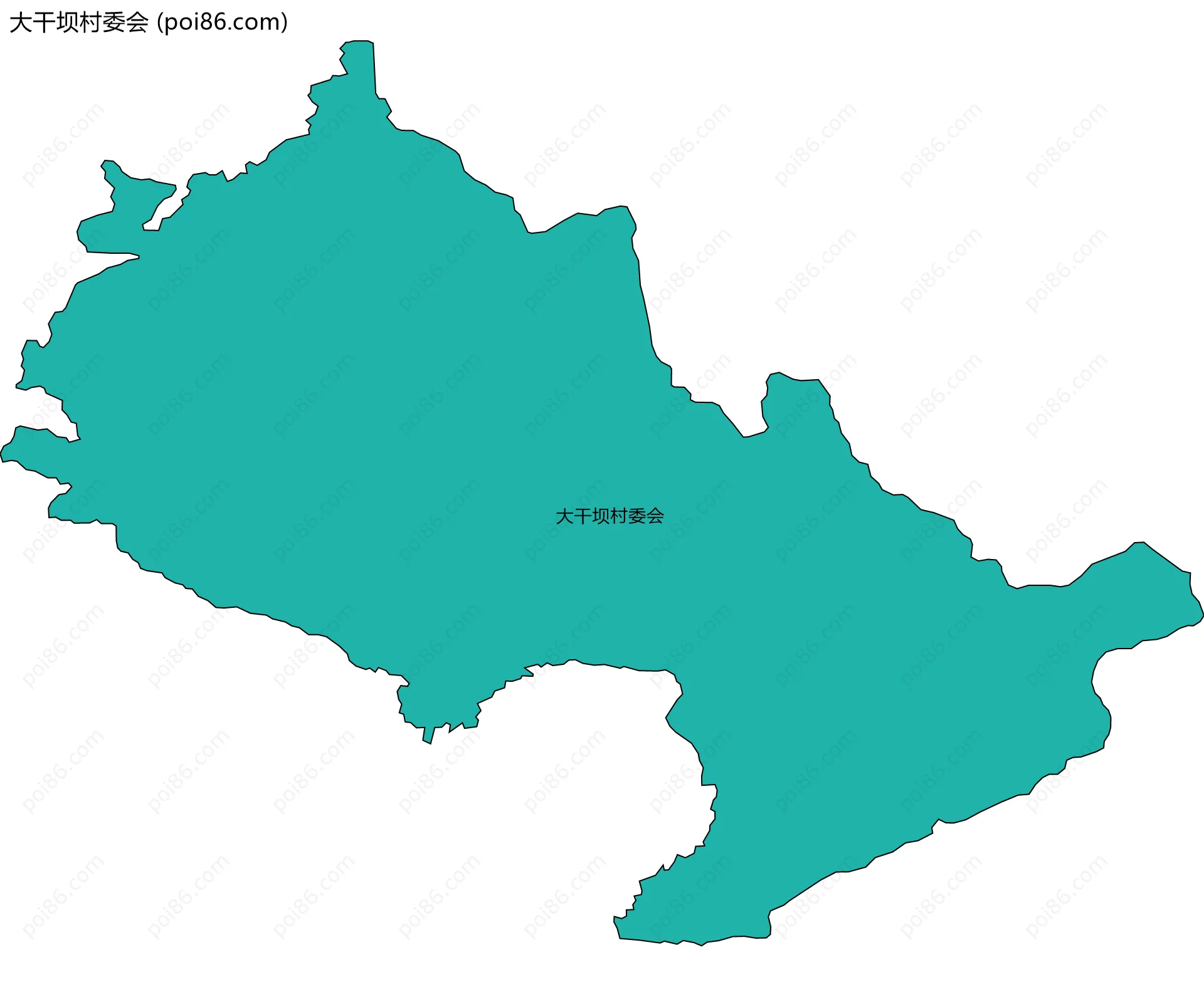 大干坝村委会边界地图