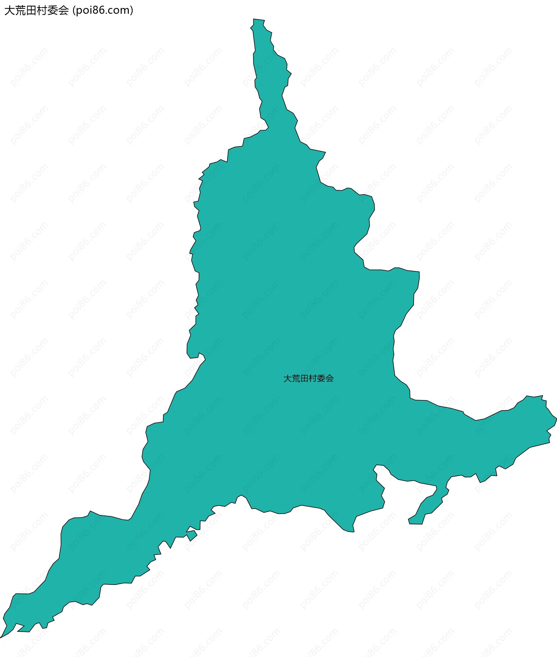 大荒田村委会边界地图