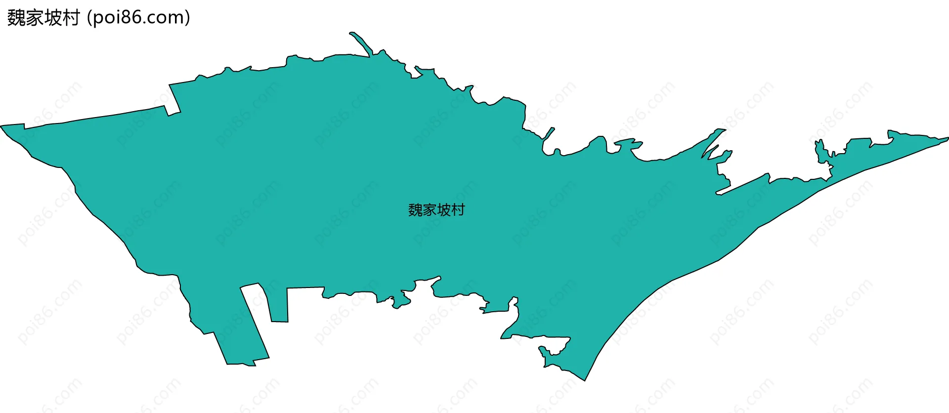 魏家坡村边界地图